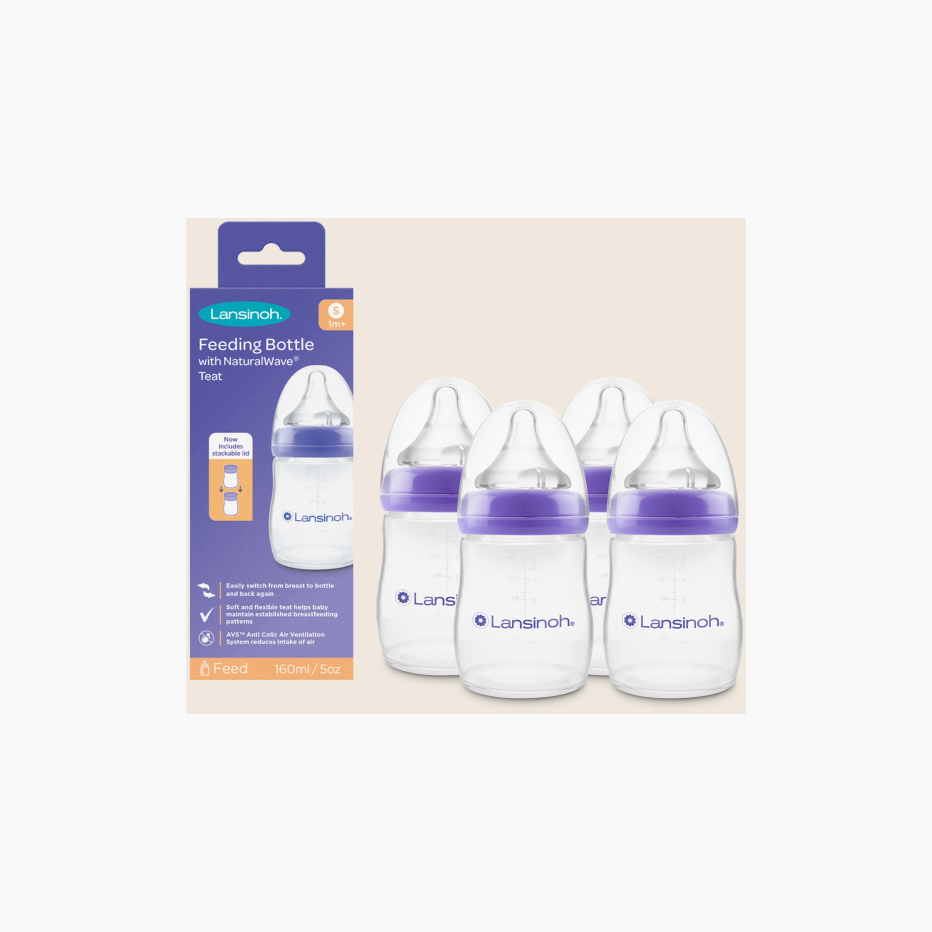 Lansinoh Feeding Bottle - 160 ml-baby-feeding-feedingbottles-bottlesandteats-image-2