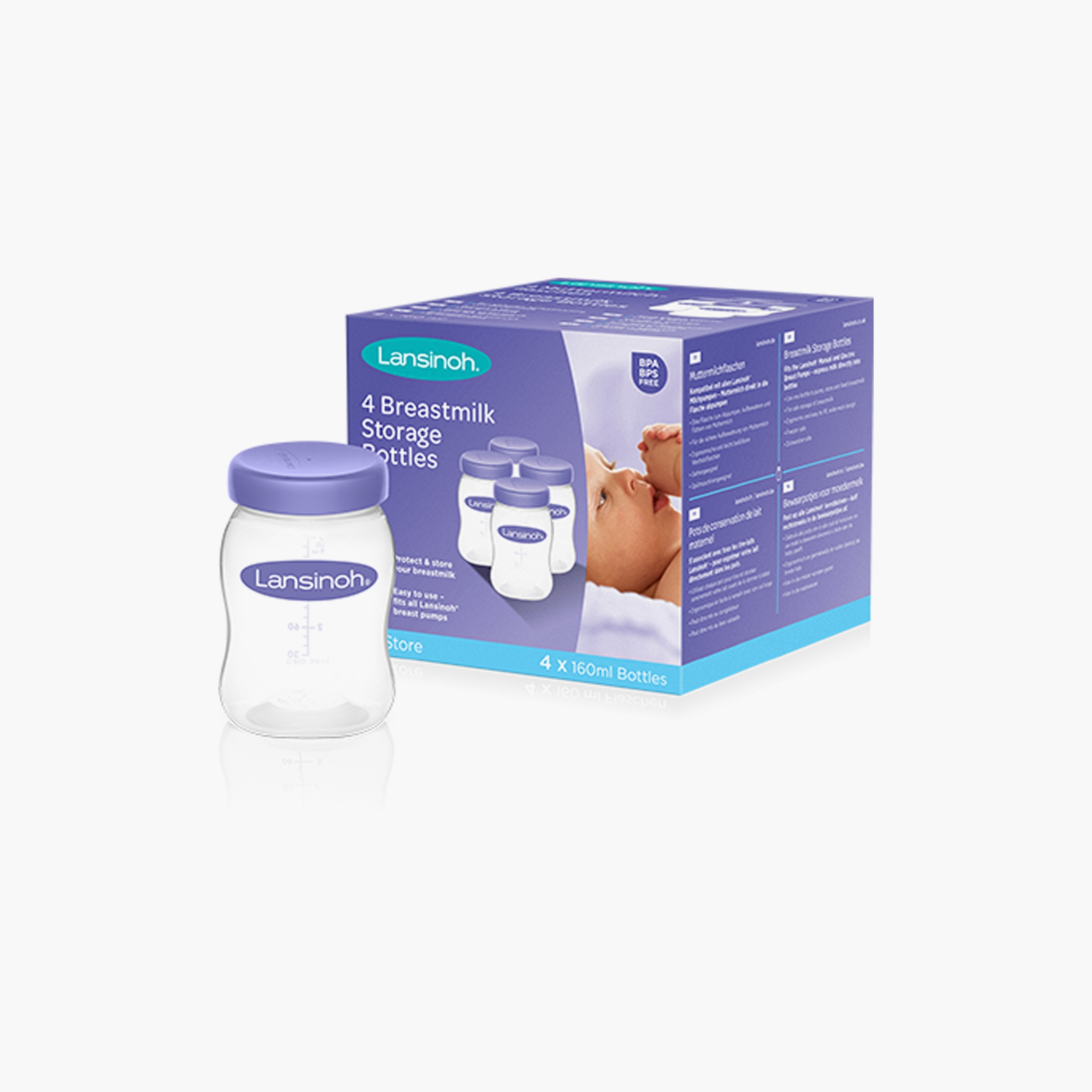 Lansinoh 4-Piece Breast Milk Storage Bottles-baby-feeding-breastfeedingandcare-image-2