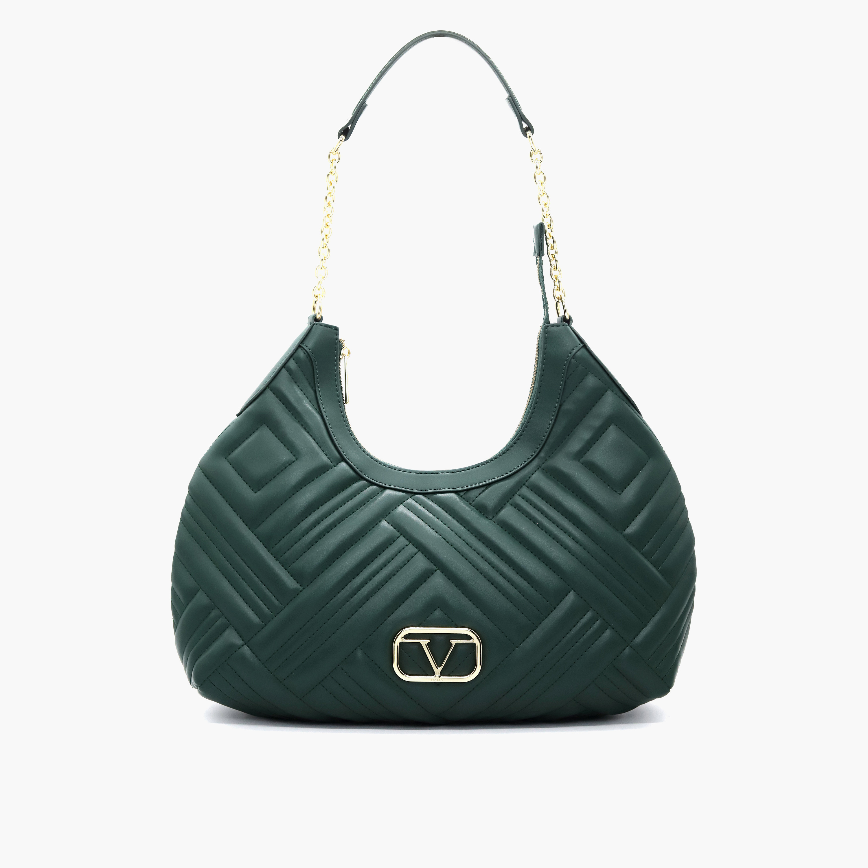 شنطة كتف مبطنة بمقبض سلسلة وسحّاب إغلاق من في إيطاليا-women-bagsandwallets-handbags-image-9