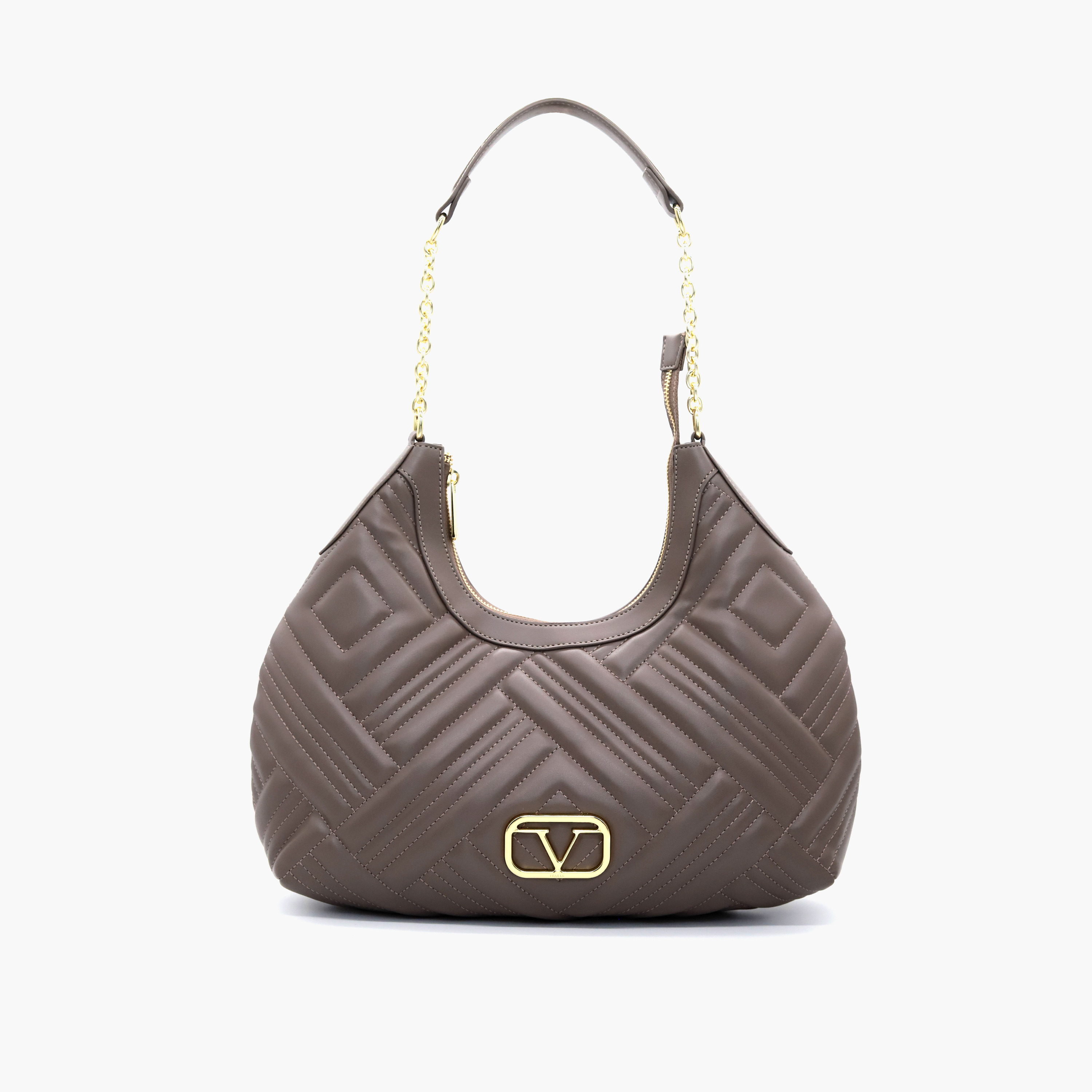 شنطة كتف مبطنة بمقبض سلسلة وسحّاب إغلاق من في إيطاليا-women-bagsandwallets-handbags-image-17