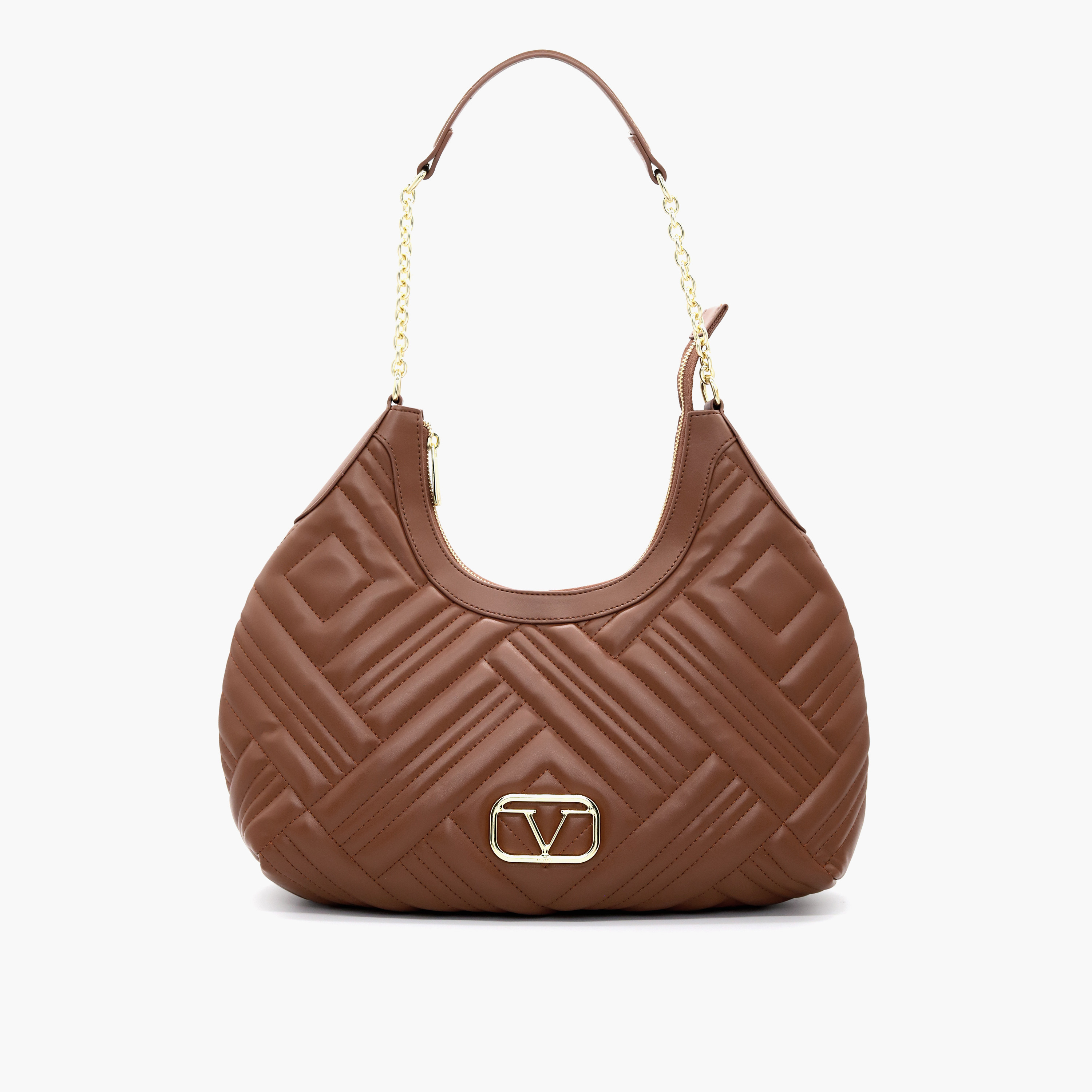 شنطة كتف مبطنة بمقبض سلسلة وسحّاب إغلاق من في إيطاليا-women-bagsandwallets-handbags-image-25
