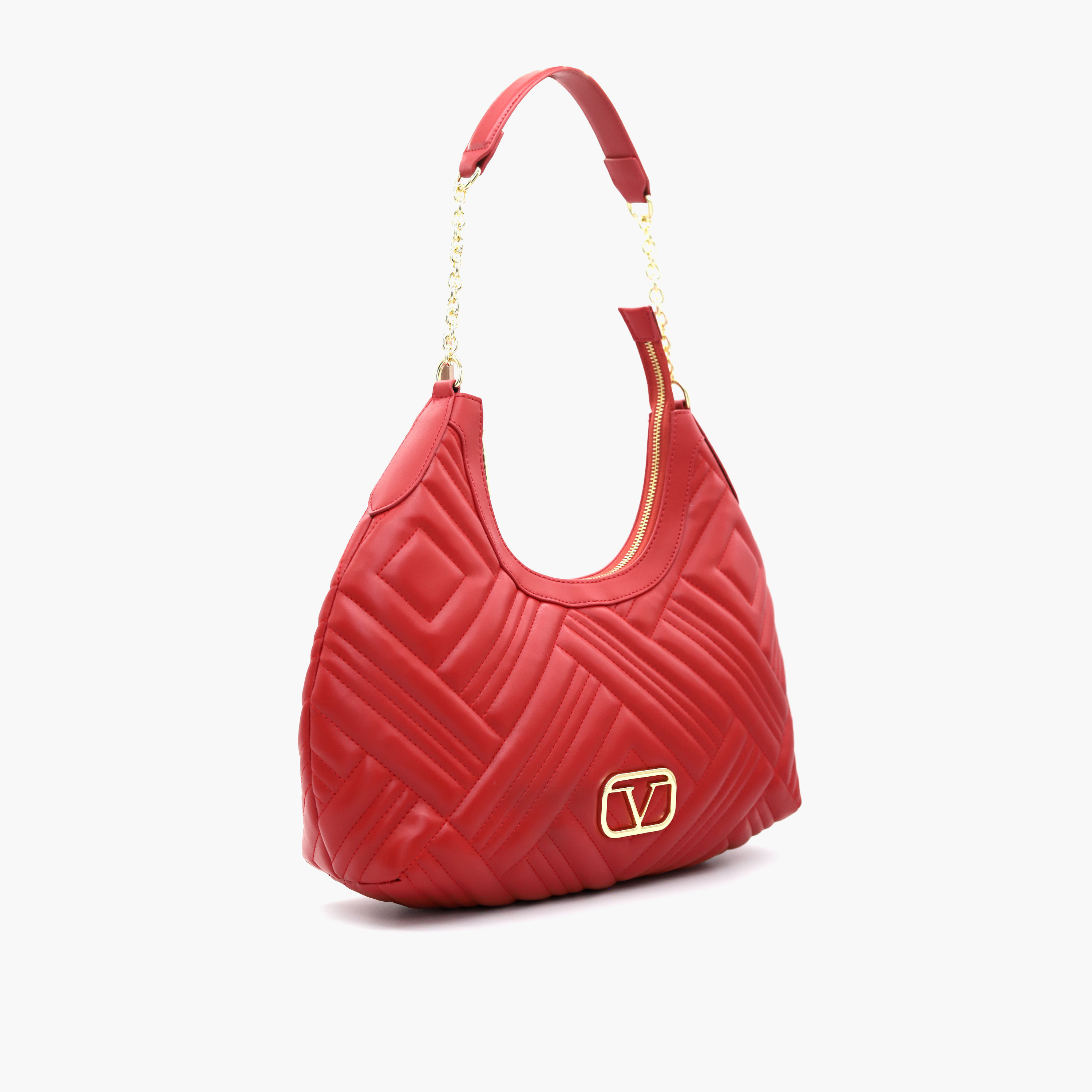 شنطة كتف مبطنة بمقبض سلسلة وسحّاب إغلاق من في إيطاليا-women-bagsandwallets-handbags-image-34