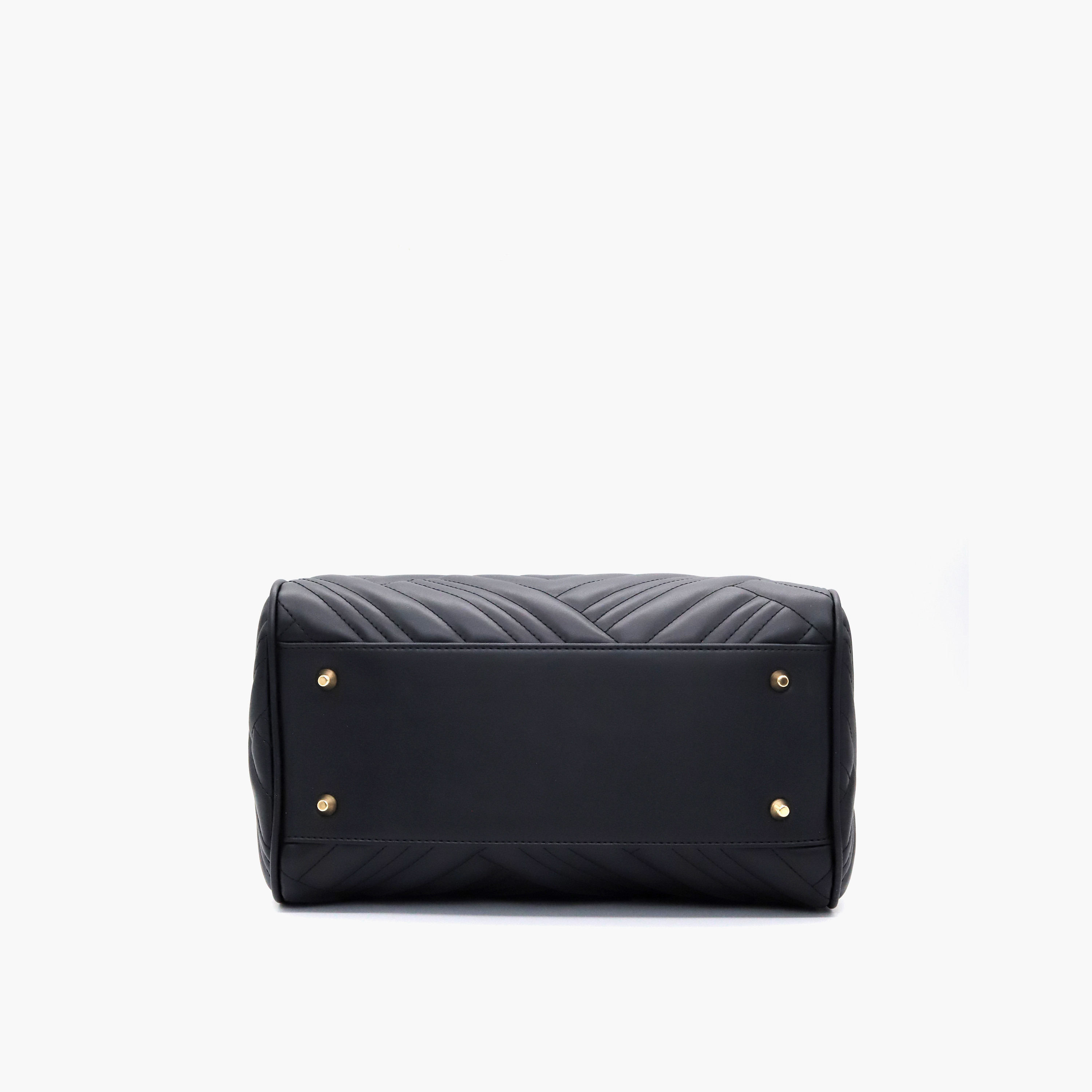 V Italia Quilted Tote Bag with Detachable Strap and Zip Closure-women-bagsandwallets-handbags-image-5