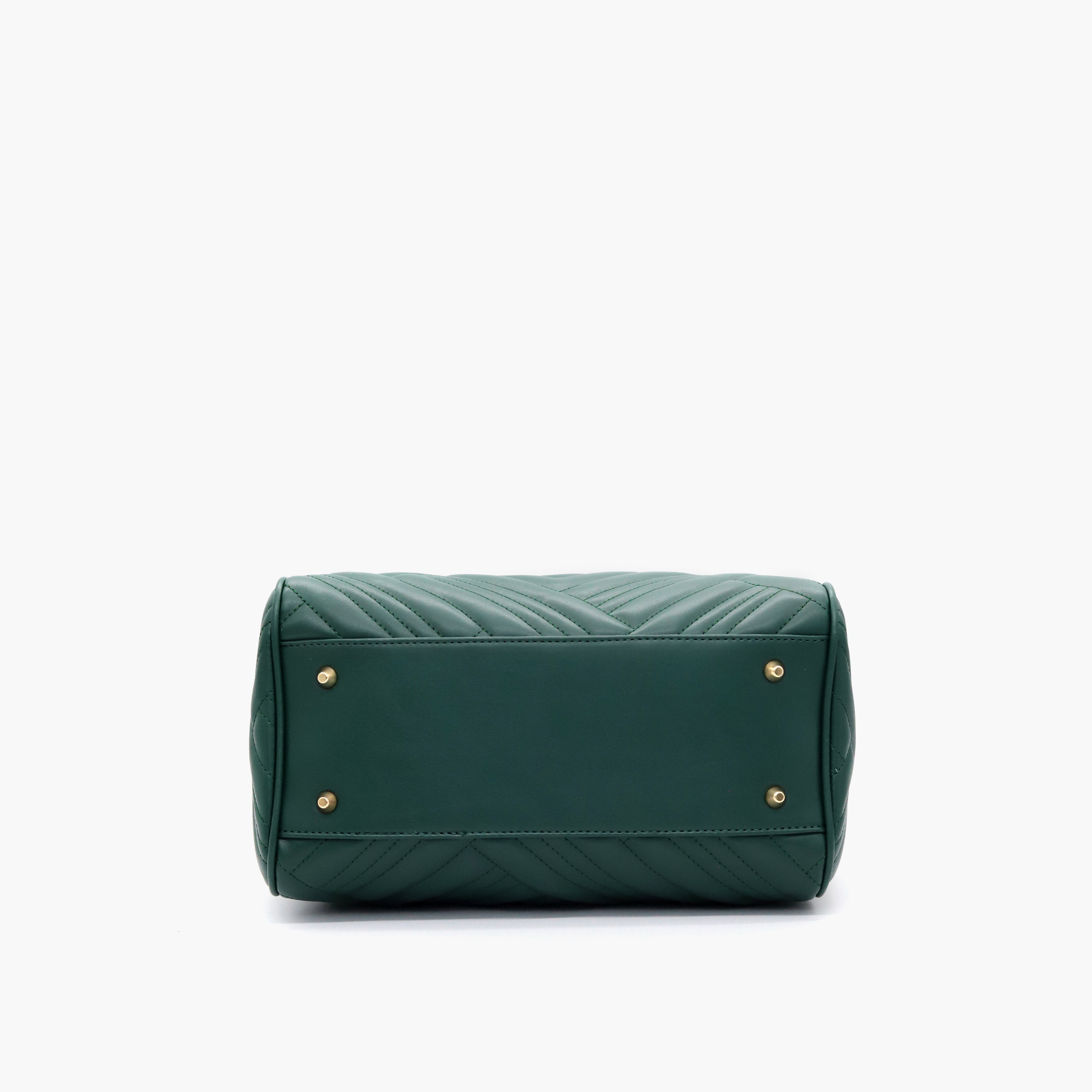V Italia Quilted Tote Bag with Detachable Strap and Zip Closure-women-bagsandwallets-handbags-image-13
