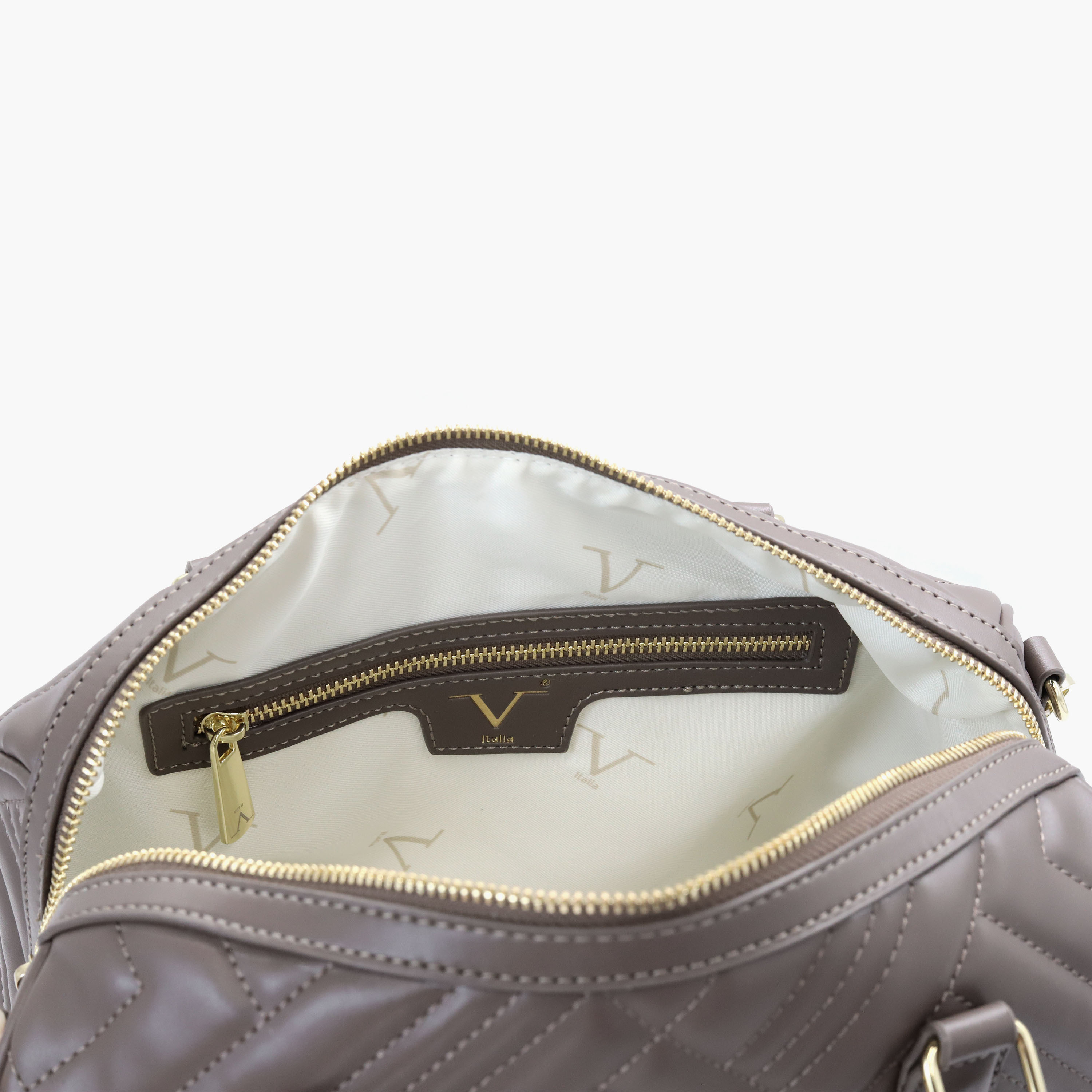 V Italia Quilted Tote Bag with Detachable Strap and Zip Closure-women-bagsandwallets-handbags-image-23