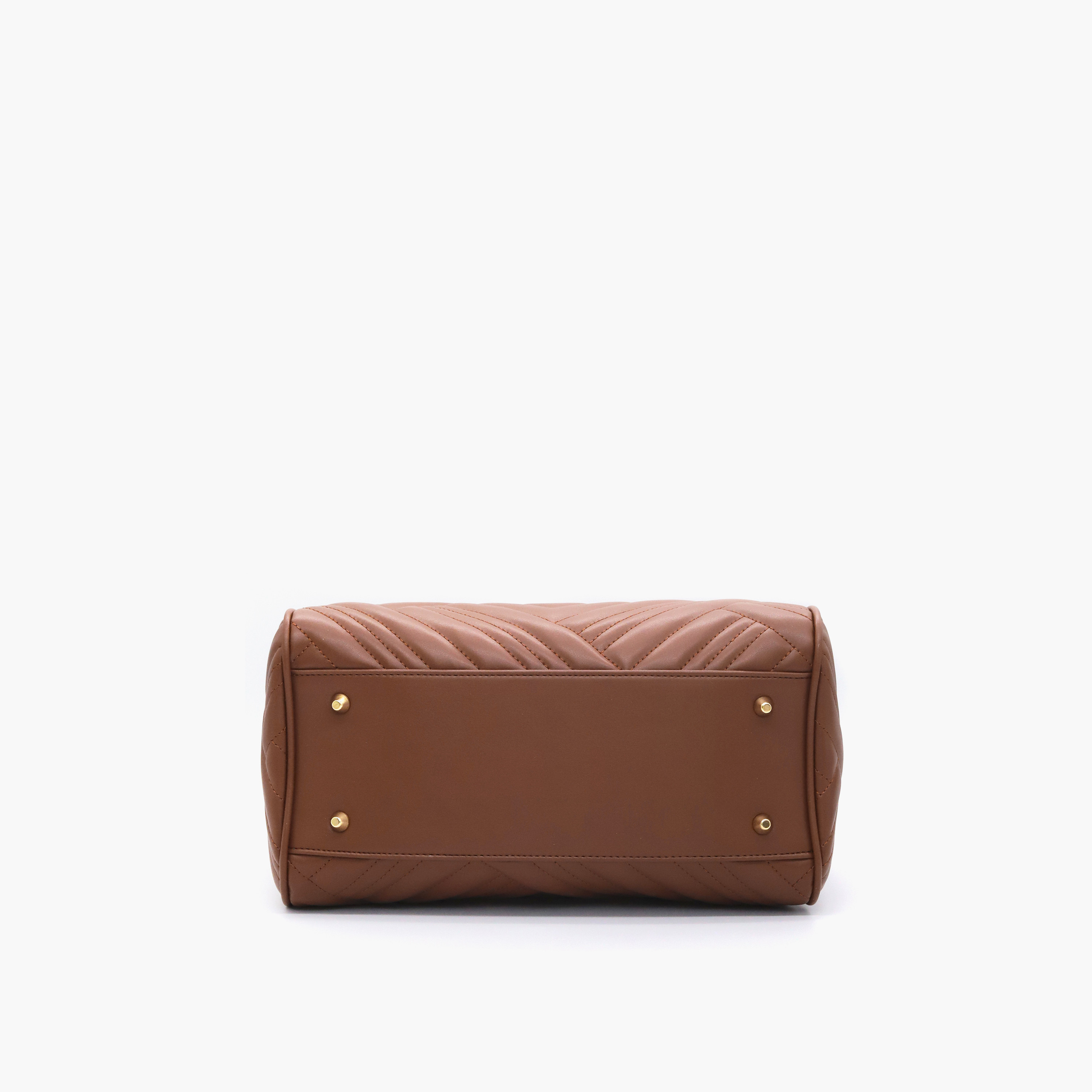 V Italia Quilted Tote Bag with Detachable Strap and Zip Closure-women-bagsandwallets-handbags-image-5