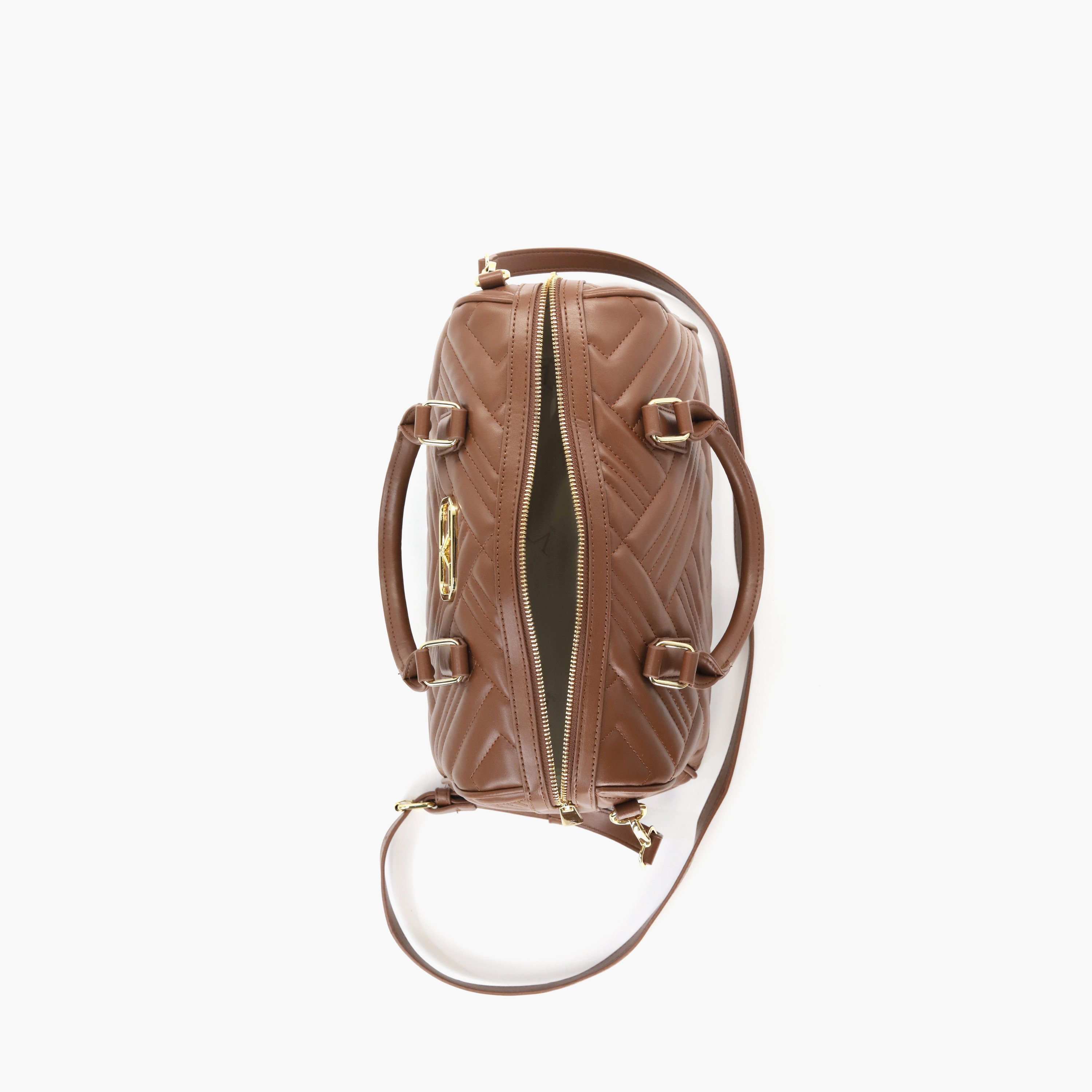 V Italia Quilted Tote Bag with Detachable Strap and Zip Closure-women-bagsandwallets-handbags-image-30