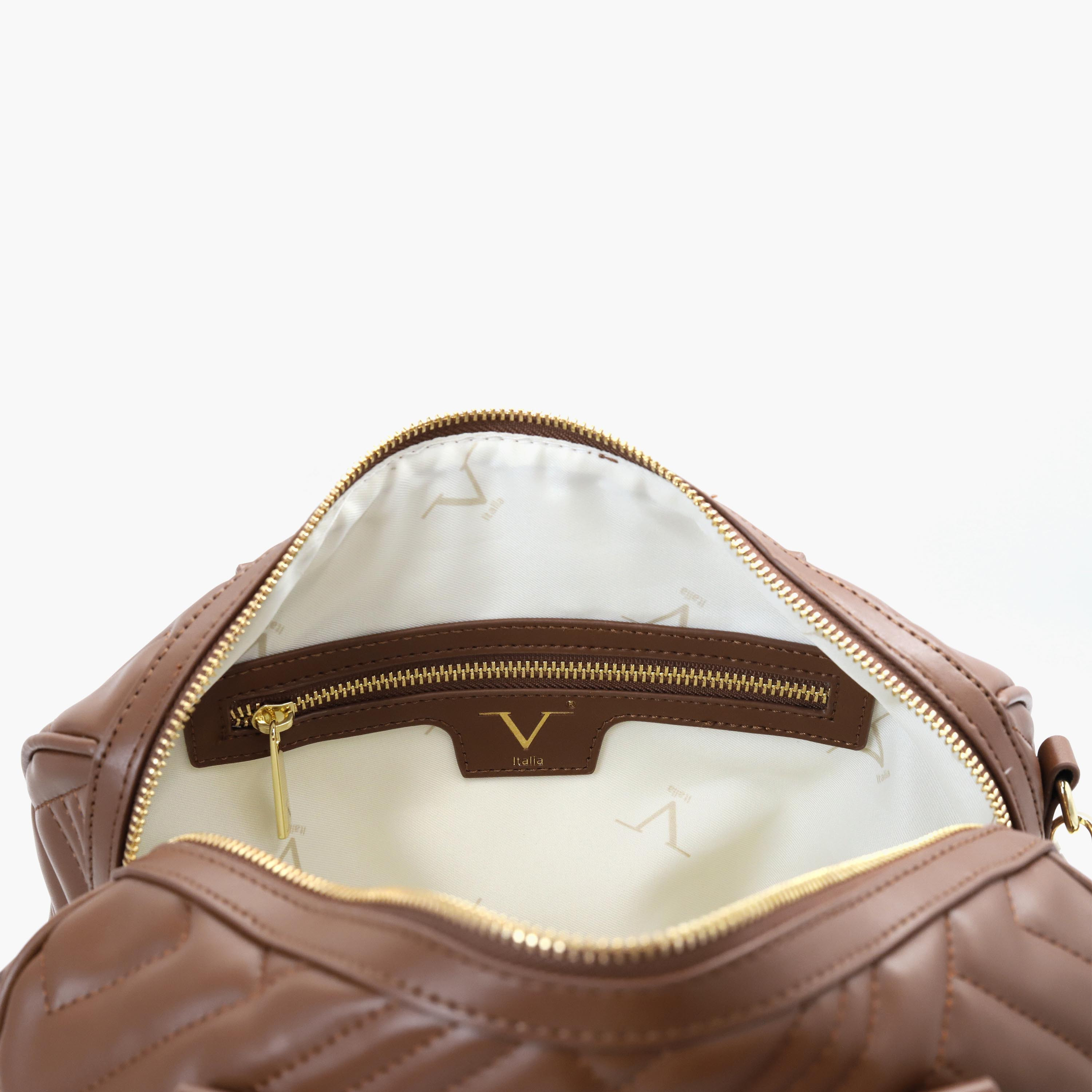 V Italia Quilted Tote Bag with Detachable Strap and Zip Closure-women-bagsandwallets-handbags-image-8