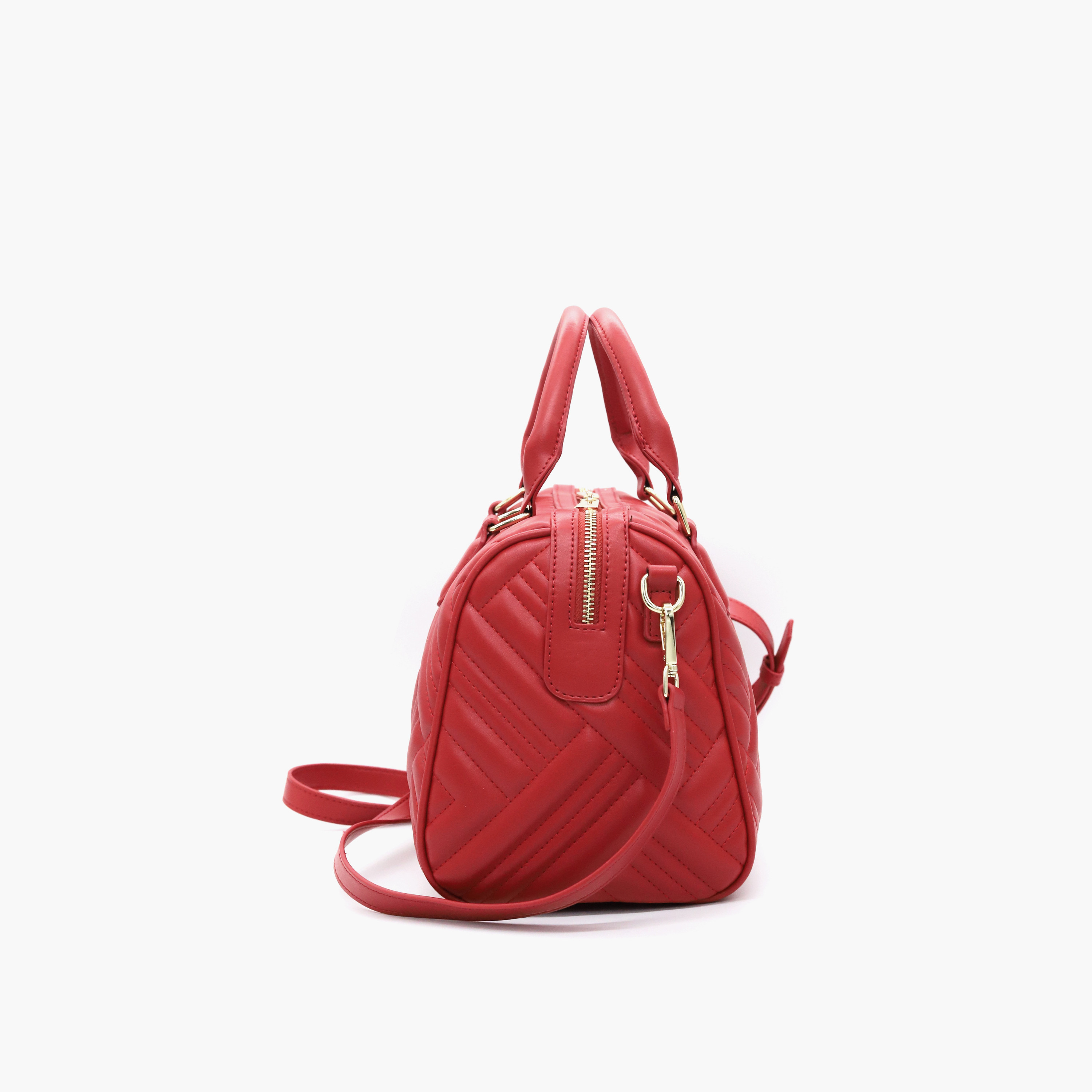 V Italia Quilted Tote Bag with Detachable Strap and Zip Closure-women-bagsandwallets-handbags-image-35