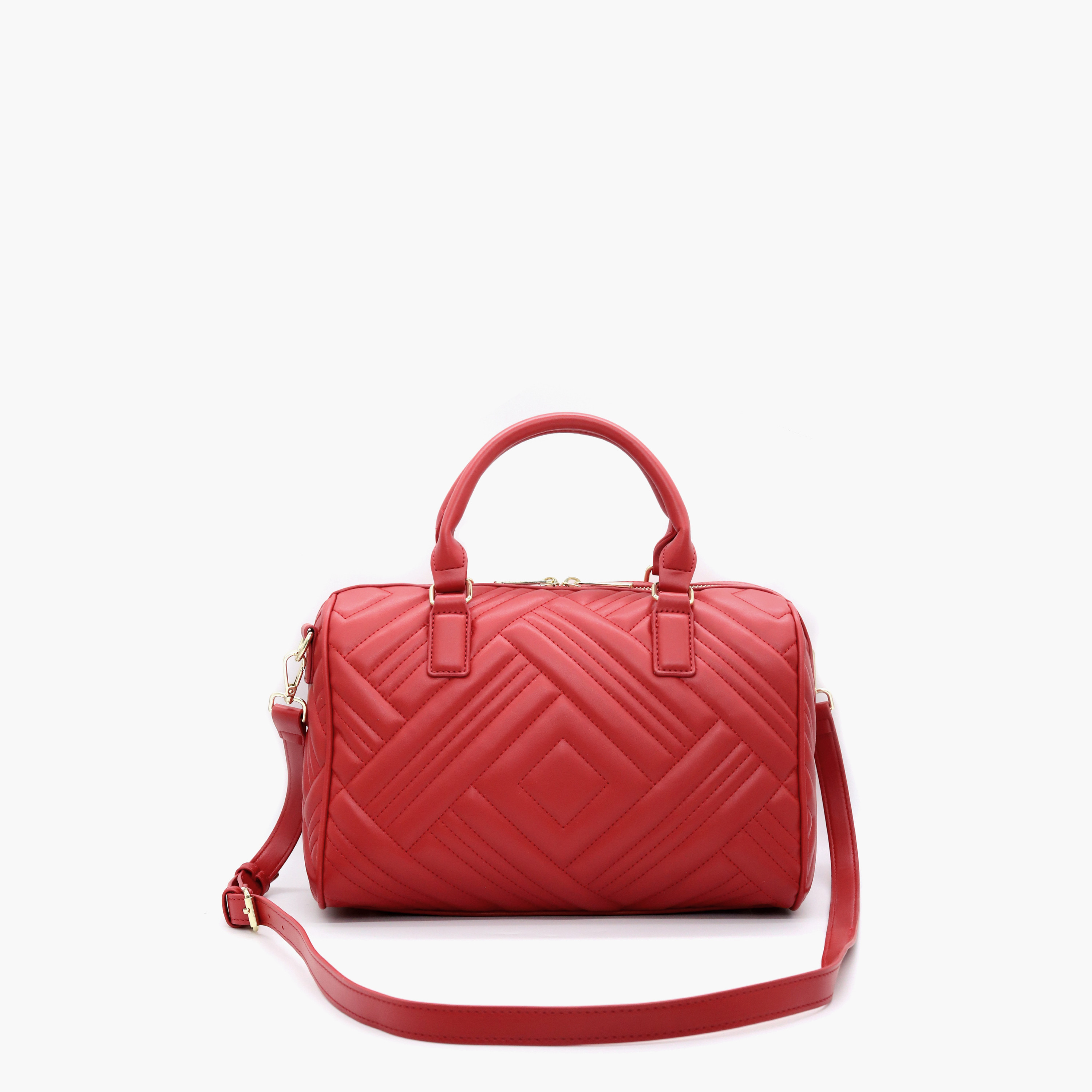 V Italia Quilted Tote Bag with Detachable Strap and Zip Closure-women-bagsandwallets-handbags-image-36