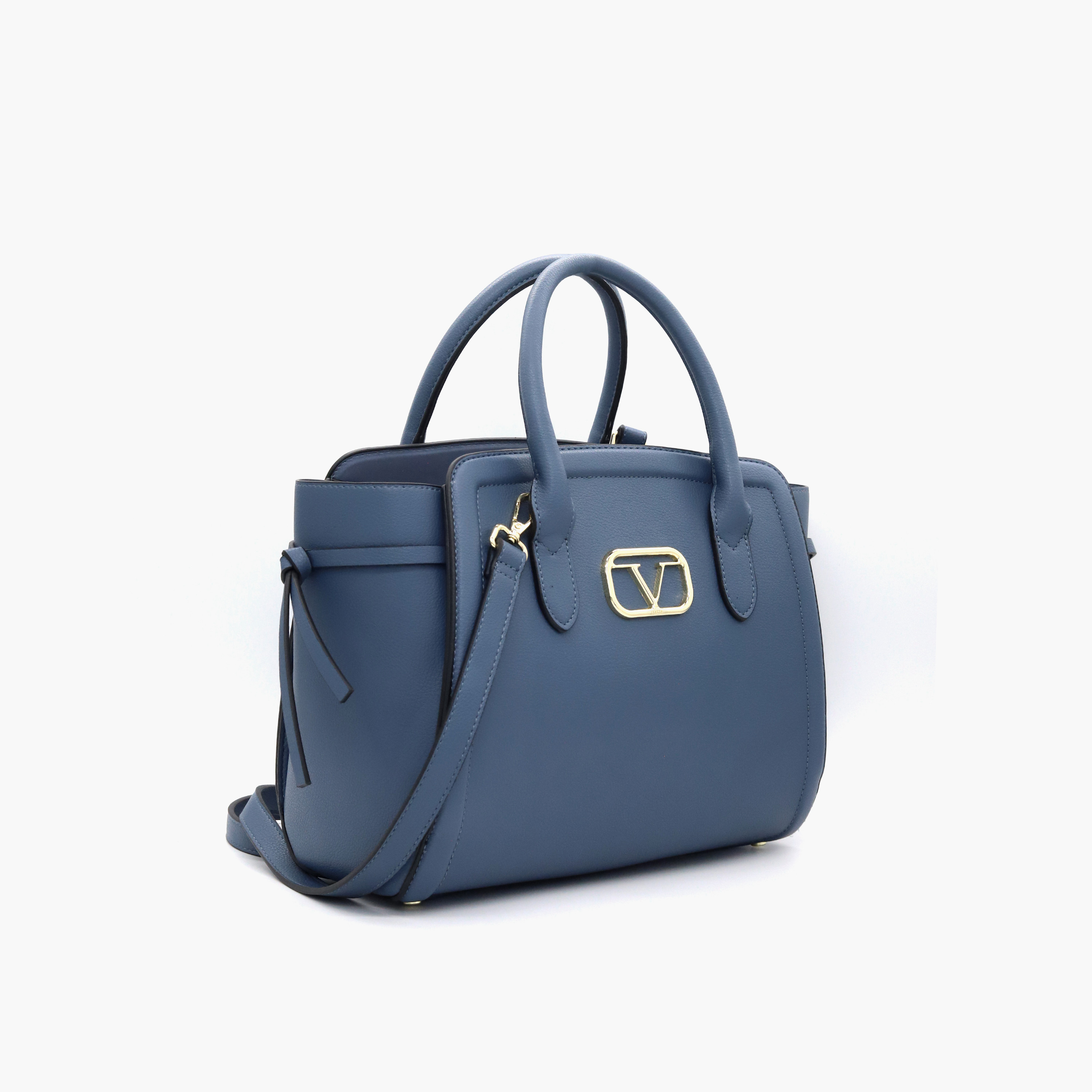 V Italia Solid Shopper Bag with Adjustable Strap-women-bagsandwallets-handbags-image-2