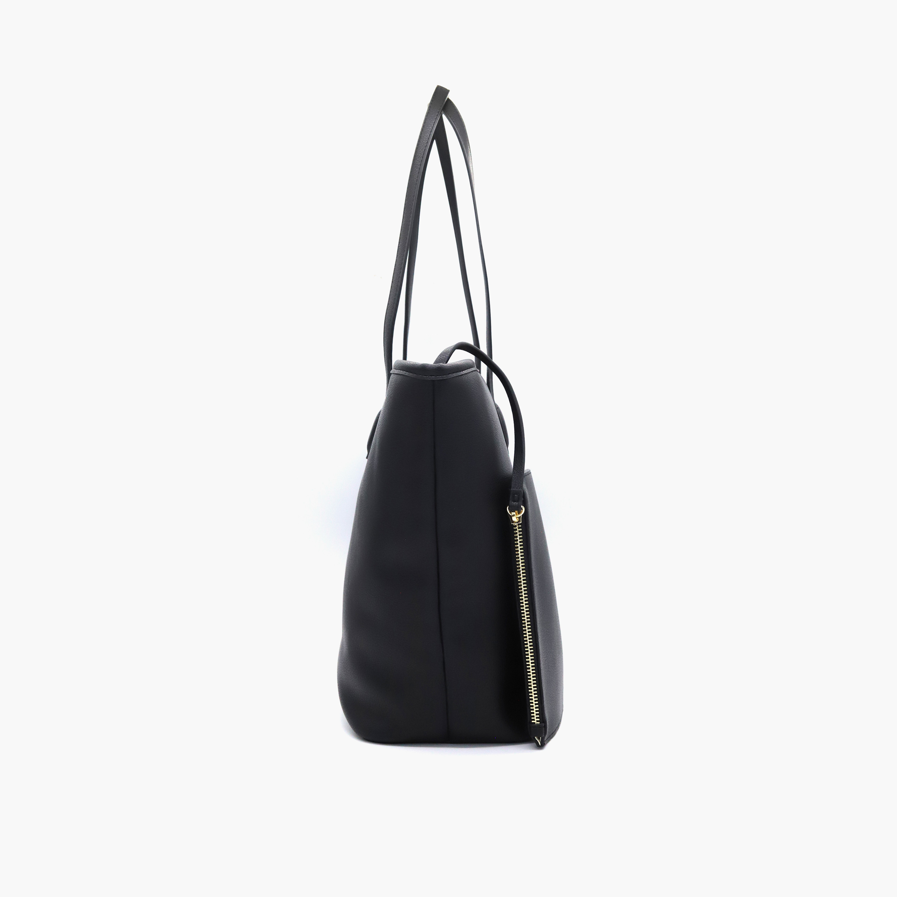 V Italia Solid Tote Bag with Double Handle and Pouch-women-bagsandwallets-handbags-image-3