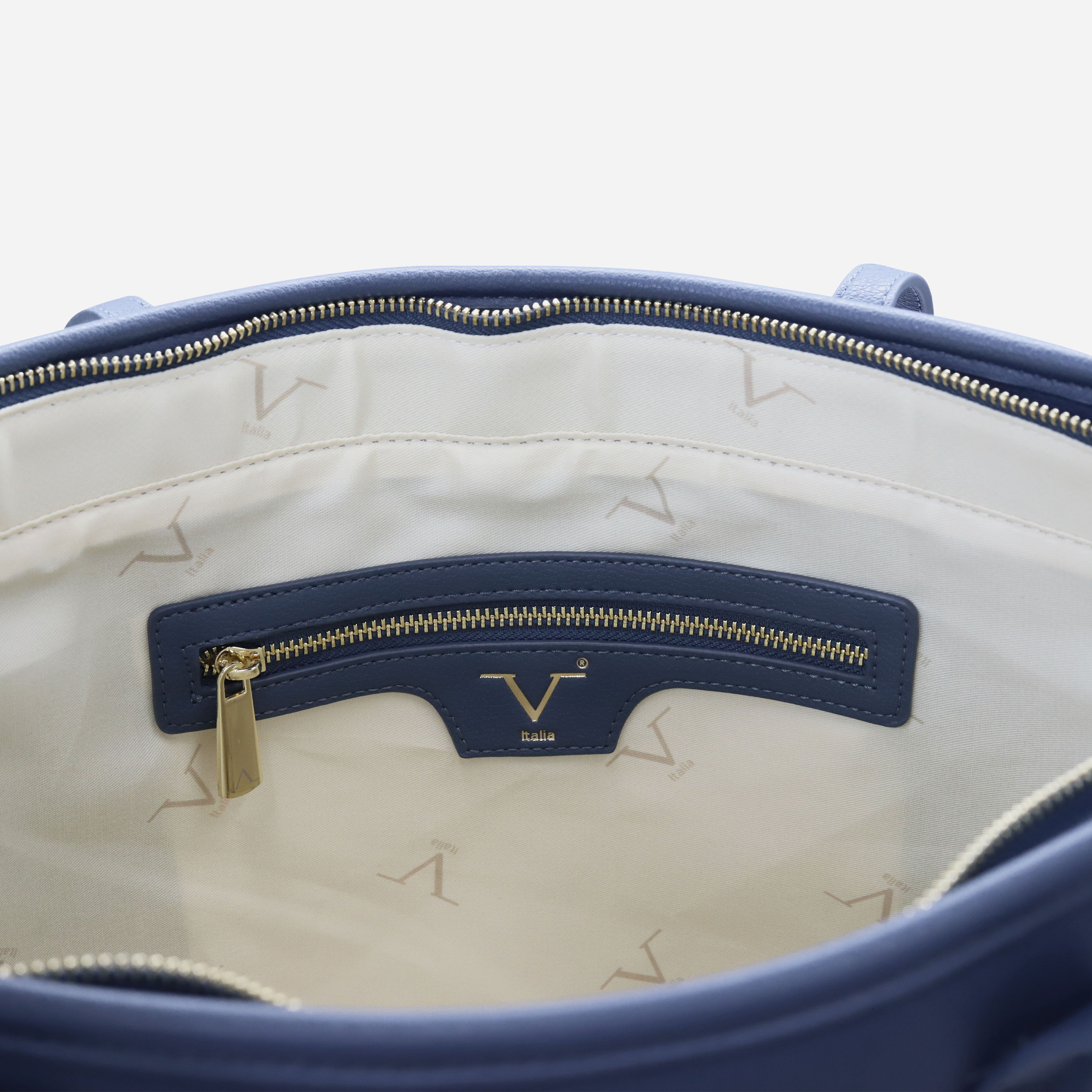 V Italia Solid Tote Bag with Double Handle and Pouch-women-bagsandwallets-handbags-image-32