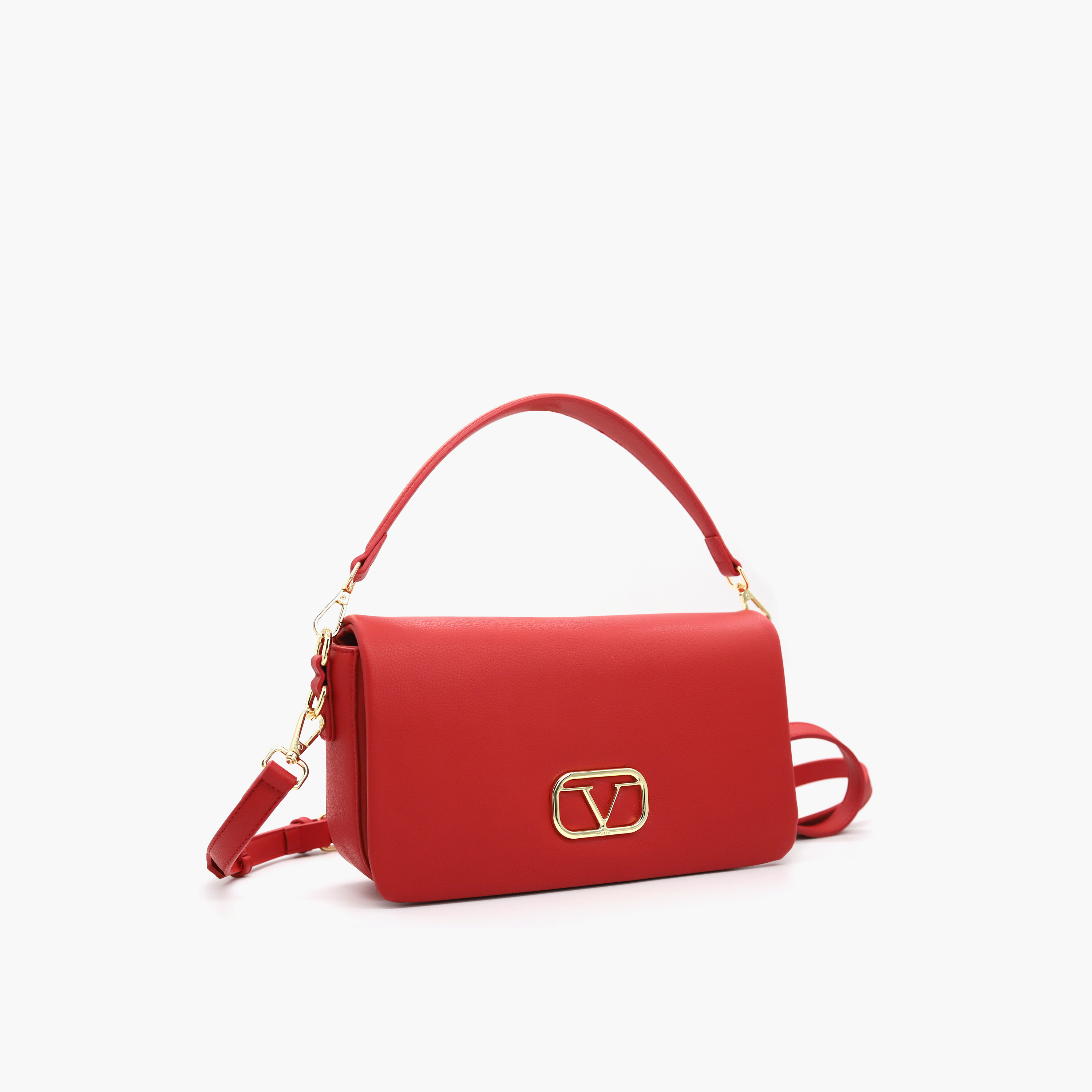 شنطة كروس بودي سادة بحزام قابل للفصل وطيّة إغلاق من في إيتاليا-women-bagsandwallets-handbags-image-10