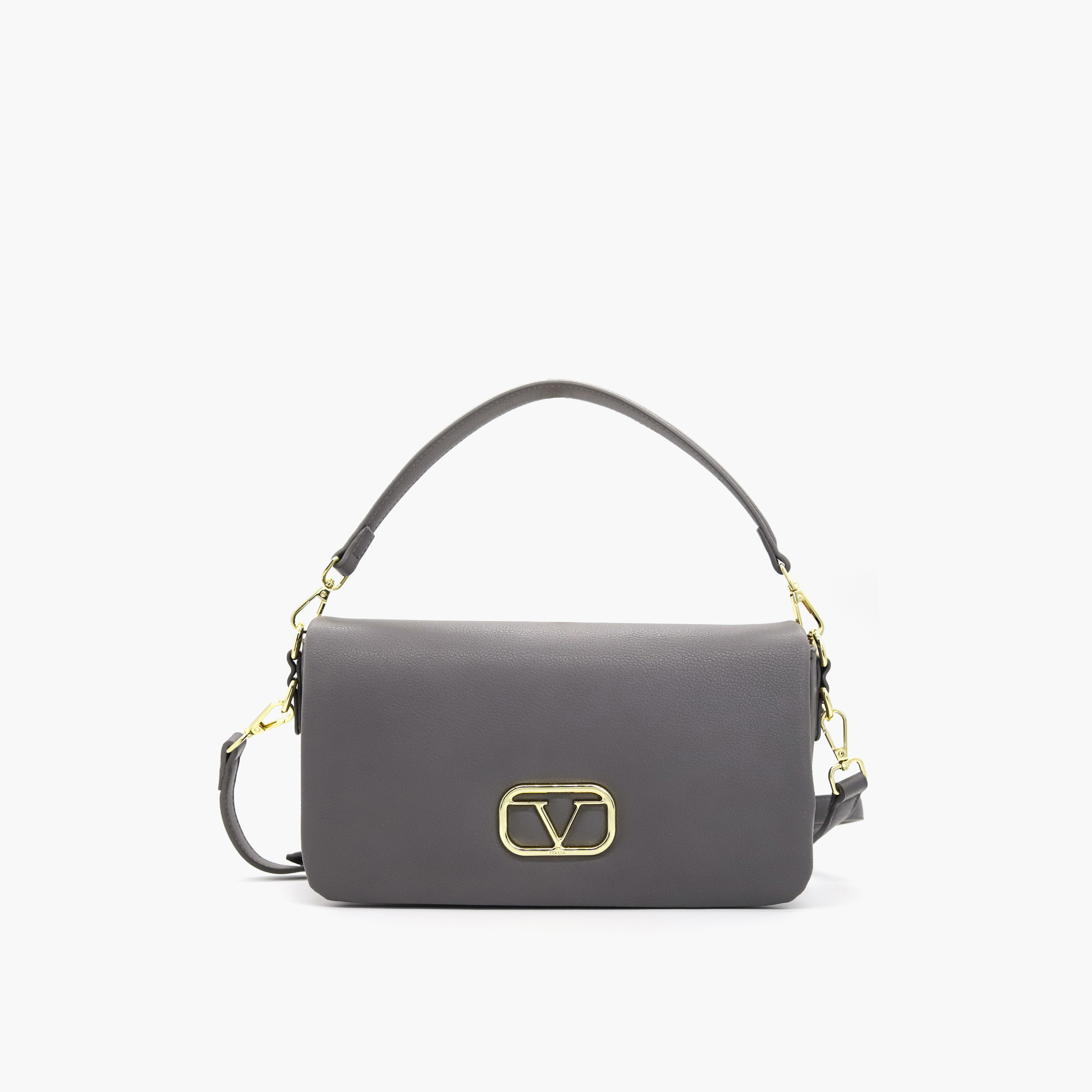 شنطة كروس بودي سادة بحزام قابل للفصل وطيّة إغلاق من في إيتاليا-women-bagsandwallets-handbags-image-17