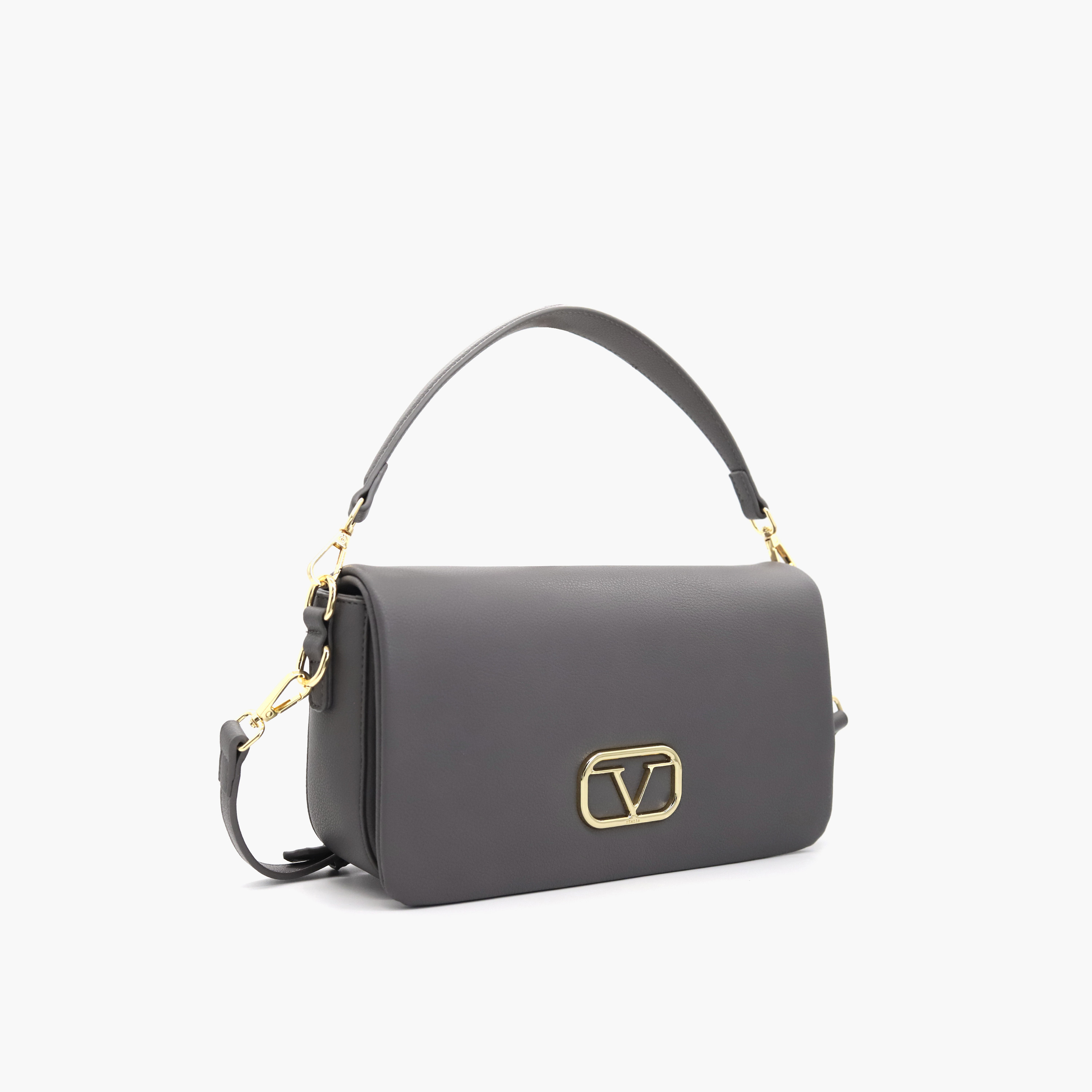 شنطة كروس بودي سادة بحزام قابل للفصل وطيّة إغلاق من في إيتاليا-women-bagsandwallets-handbags-image-18