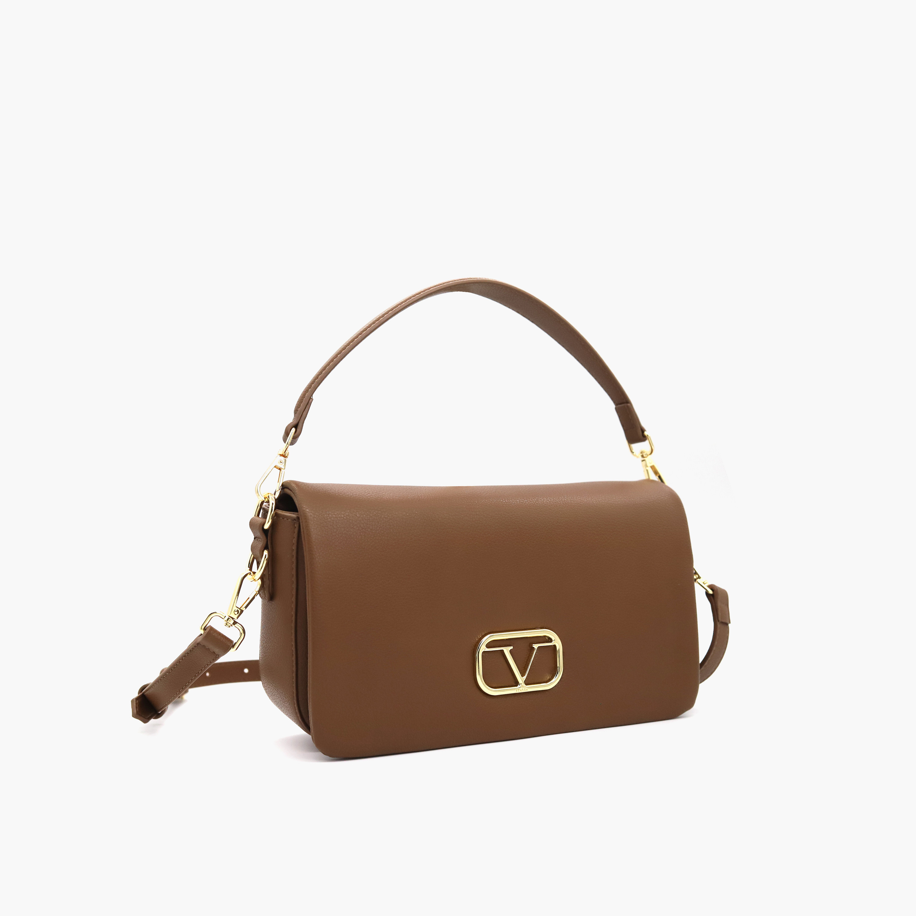 شنطة كروس بودي سادة بحزام قابل للفصل وطيّة إغلاق من في إيتاليا-women-bagsandwallets-handbags-image-34
