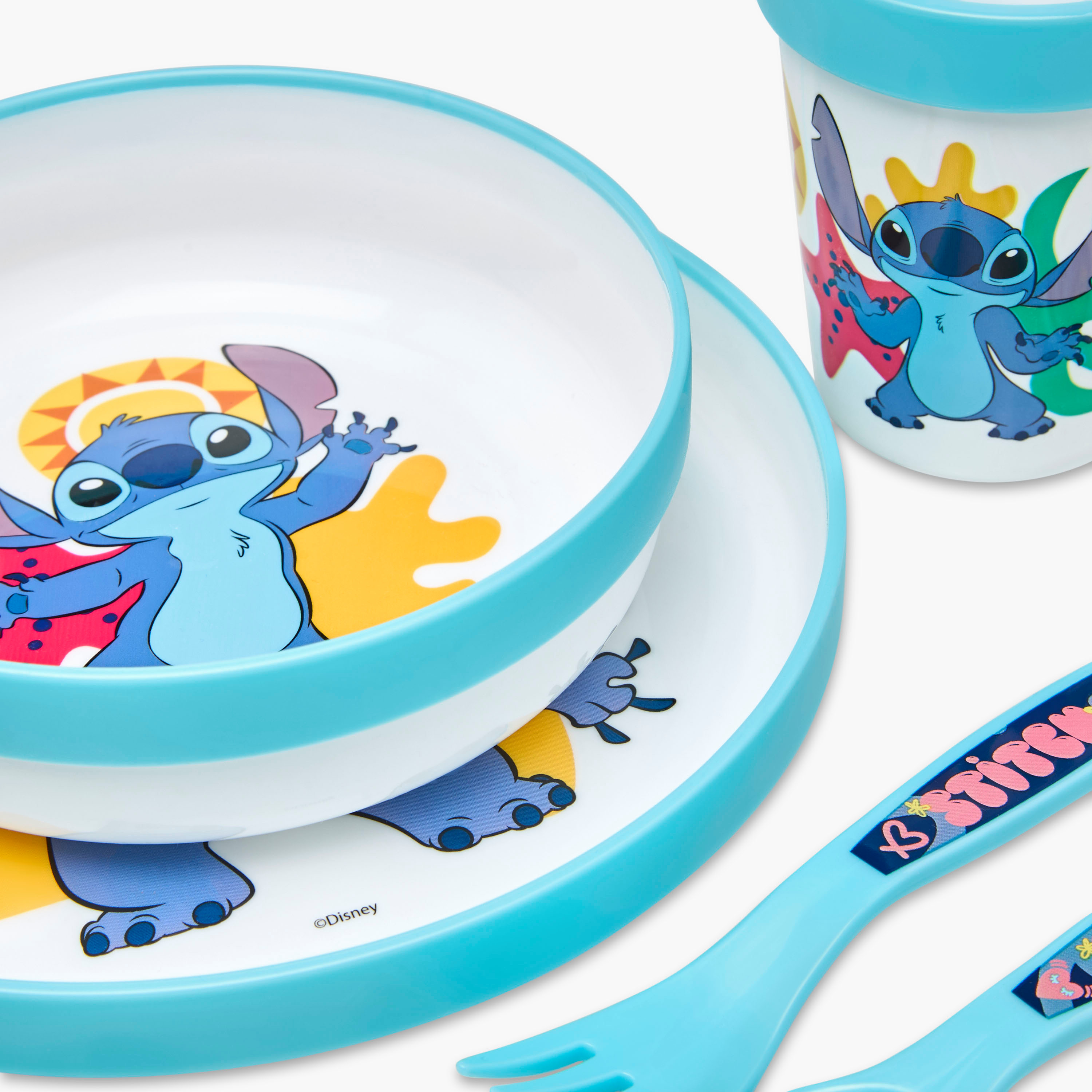 Disney Stitch Print 5-Piece Dinner Set-baby-feeding-mealtimeessentials-image-10