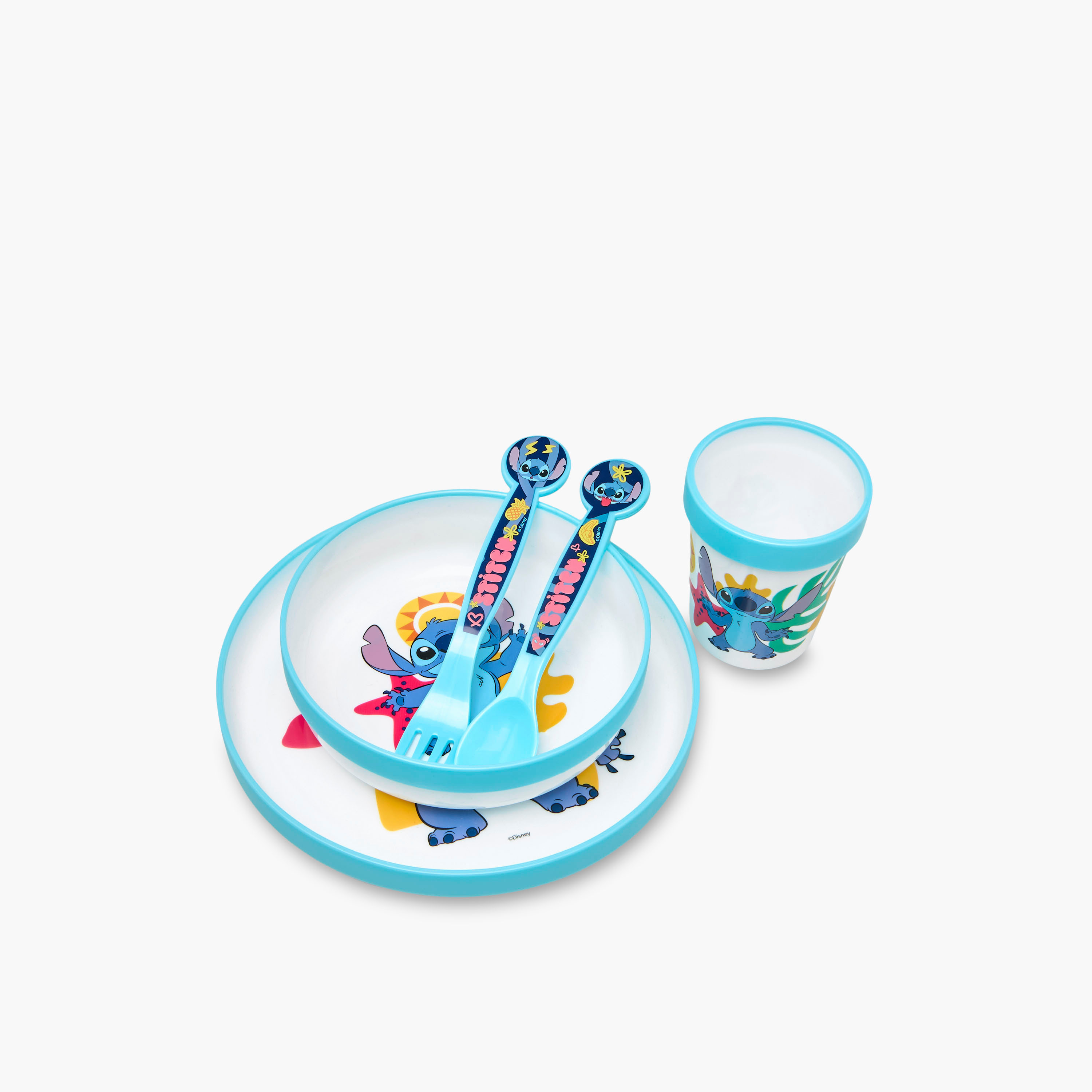 Disney Stitch Print 5-Piece Dinner Set-baby-feeding-mealtimeessentials-image-8