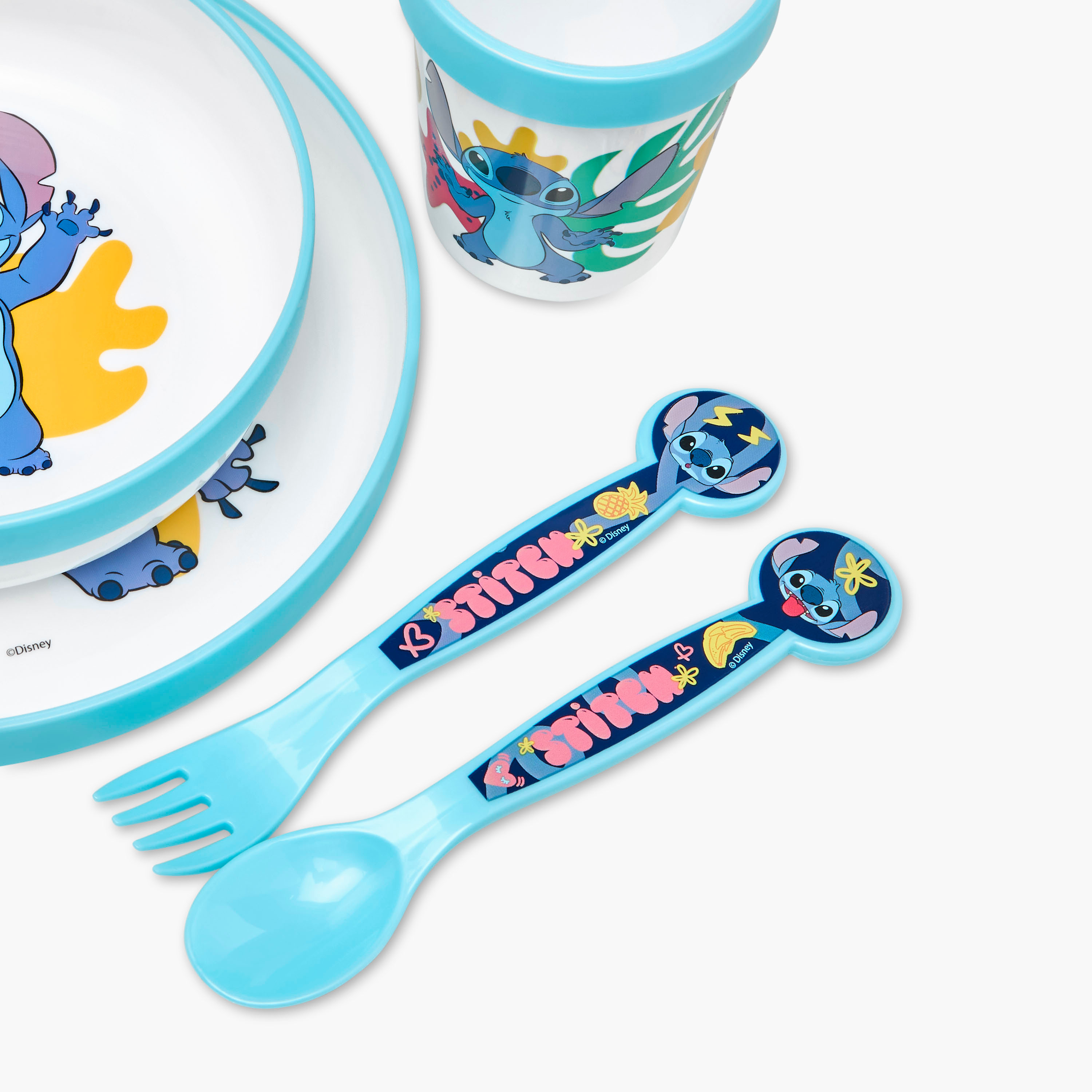 Disney Stitch Print 5-Piece Dinner Set-baby-feeding-mealtimeessentials-image-9