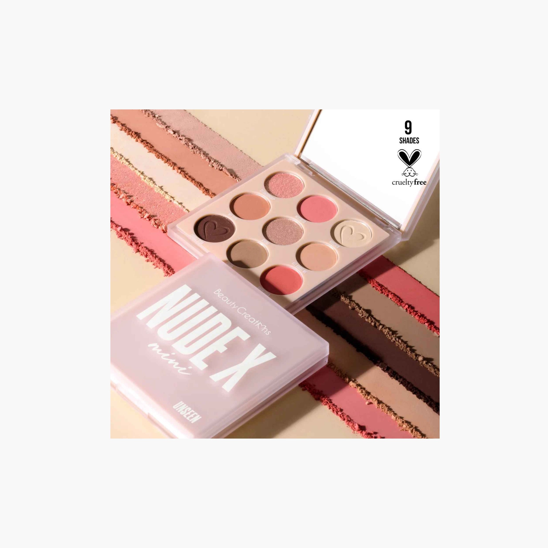 Beauty Creations Nude X 9-Colour Mini My Attractive Eyeshadow Palette-beautyandpersonalcare-makeup-eyes-eyeshadows-image-1