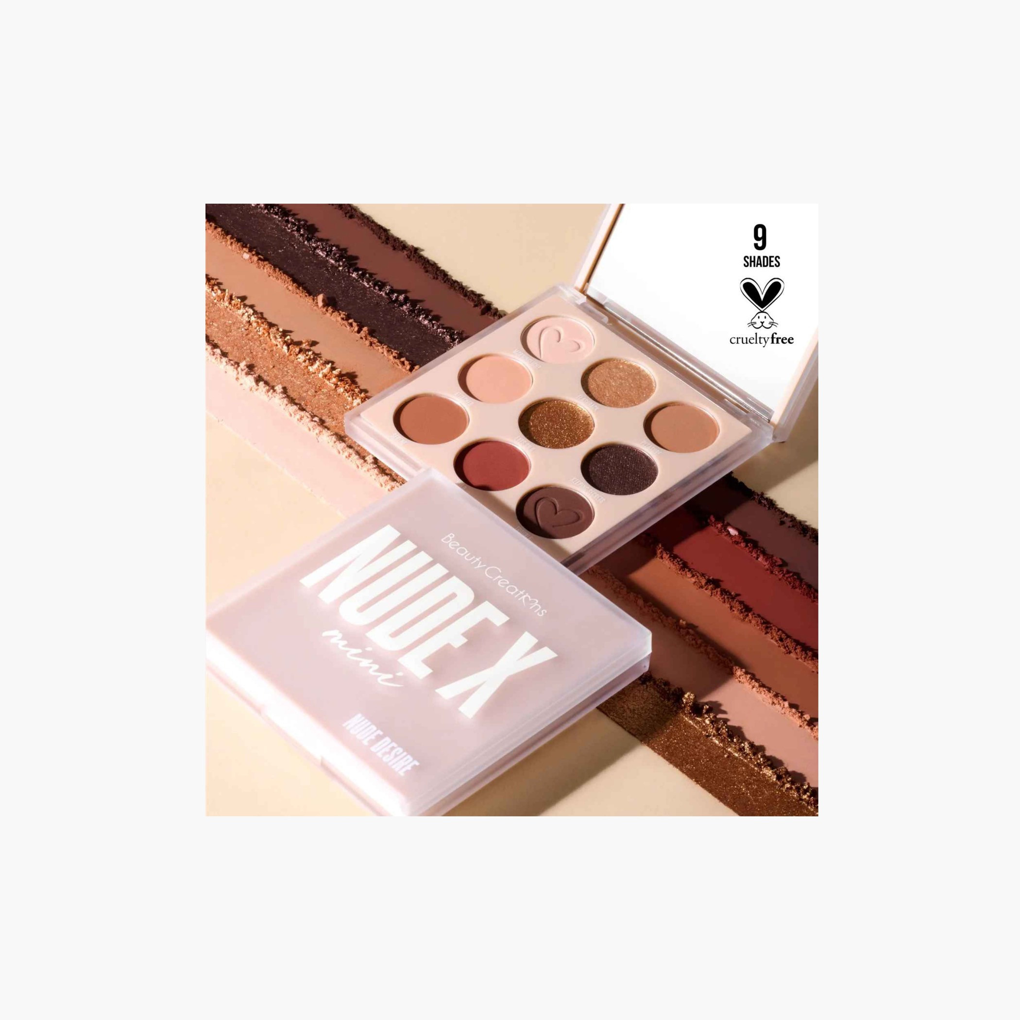 Beauty Creations Nude X 9-Colour Mini My Attractive Eyeshadow Palette-beautyandpersonalcare-makeup-eyes-eyeshadows-image-1