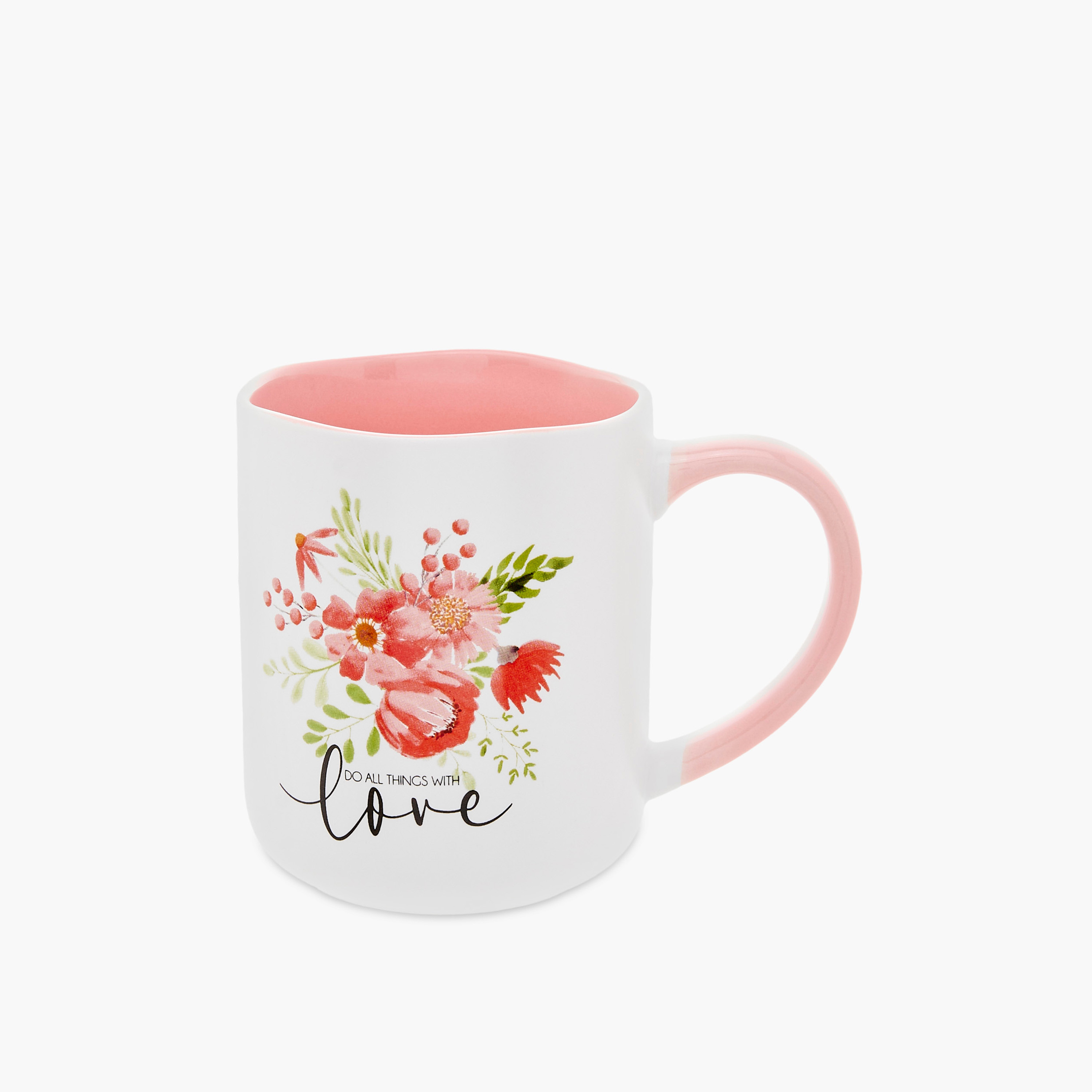 Do All Things With Love Print New Bone China Mug with Handle - 380 ml-household-dining-teaandcoffee-mugsandcups-image-1