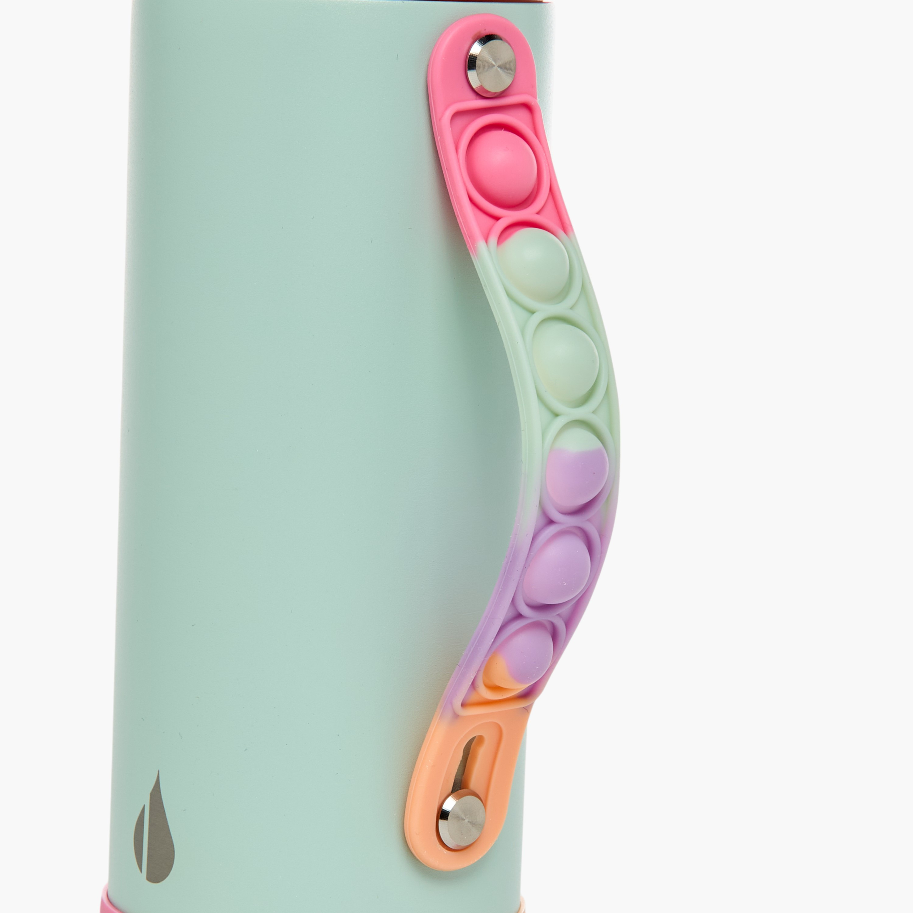 Colourblock Stainless Steel Insulated Water Bottle with Pop It Strap - 414 ml-school-waterbottles-image-4