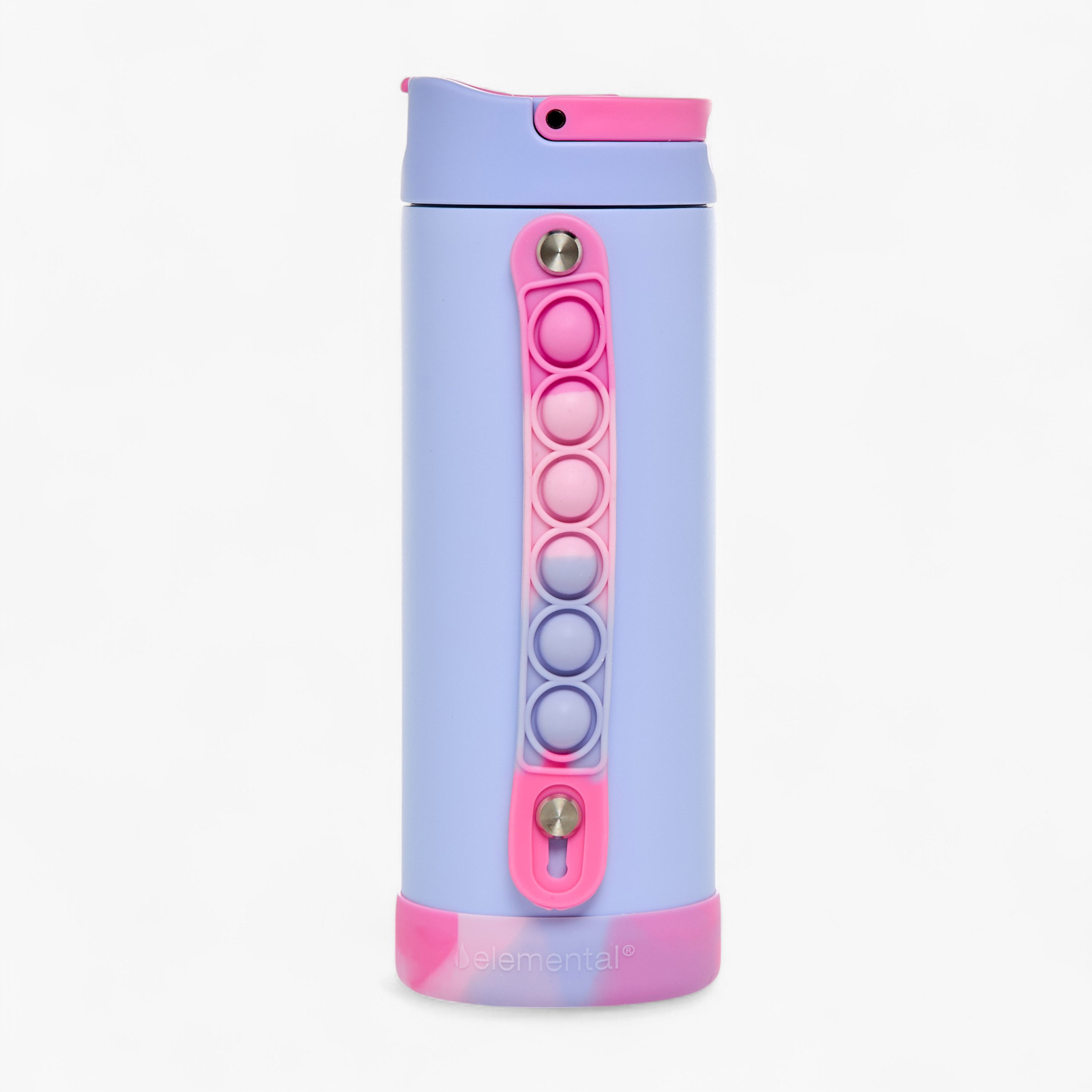 Tie-Dye Print Stainless Steel Insulated Water Bottle with Pop It Strap - 414 ml-school-waterbottles-image-1