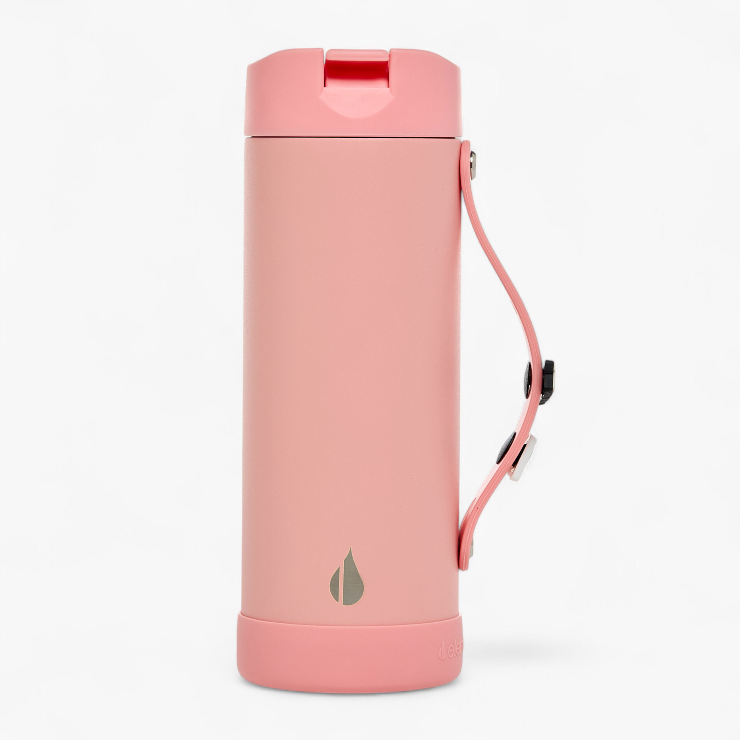 Solid Stainless Steel Insulated Water Bottle with Strap and Charm - 414 ml-school-waterbottles-image-2