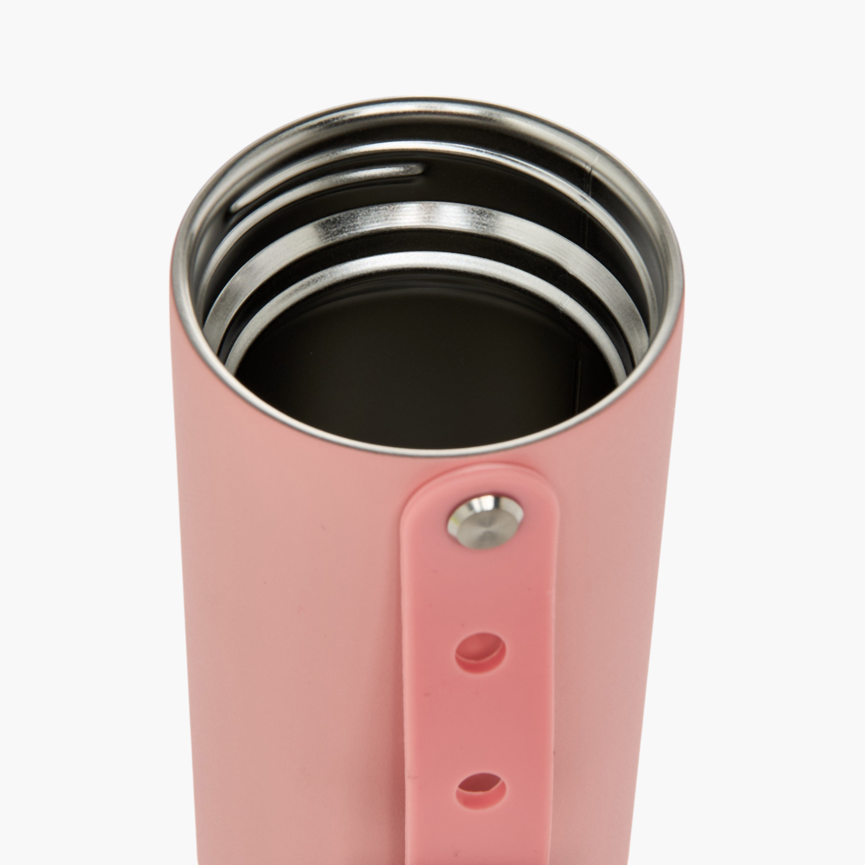 Solid Stainless Steel Insulated Water Bottle with Strap and Charm - 414 ml-school-waterbottles-image-7