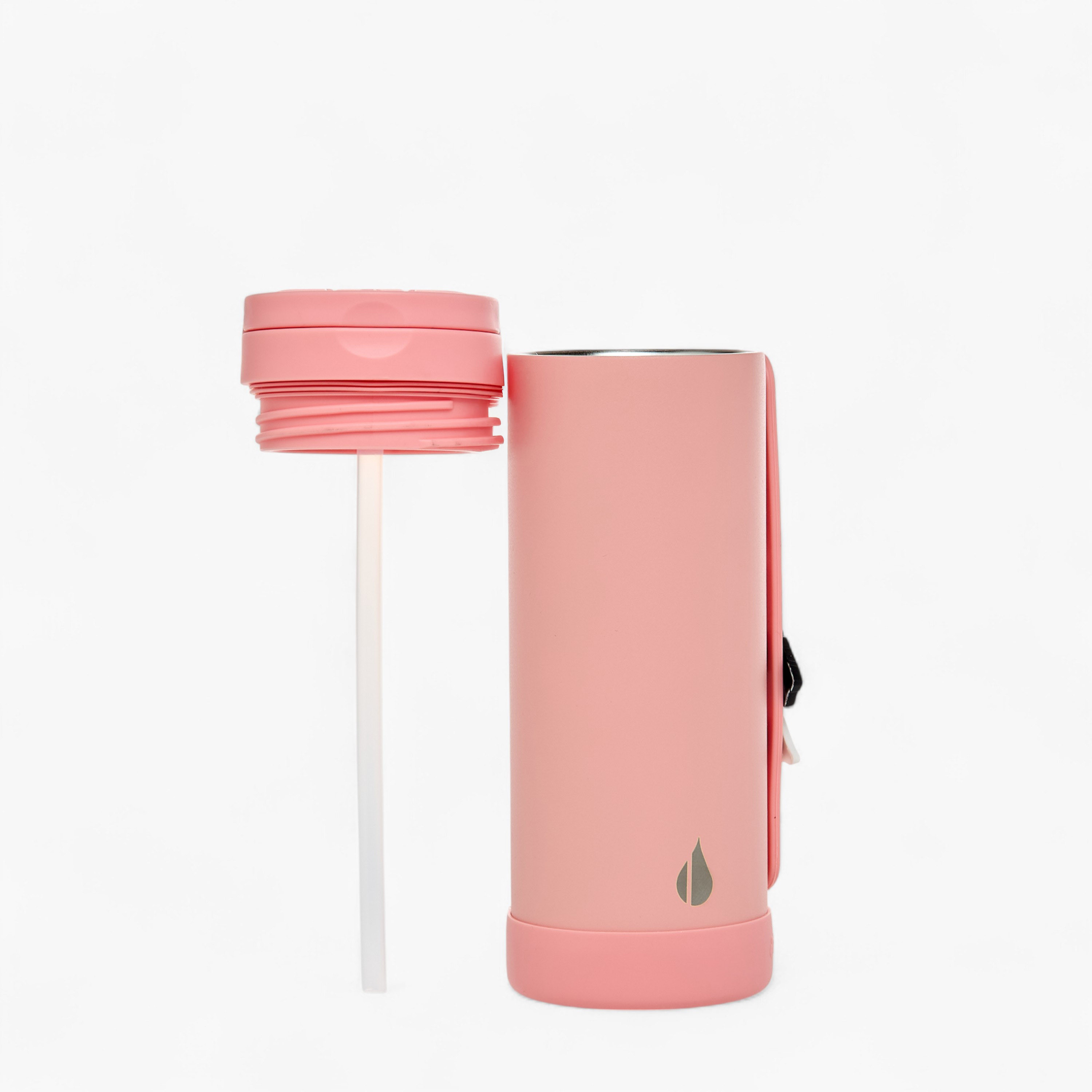 Solid Stainless Steel Insulated Water Bottle with Strap and Charm - 414 ml-school-waterbottles-image-8