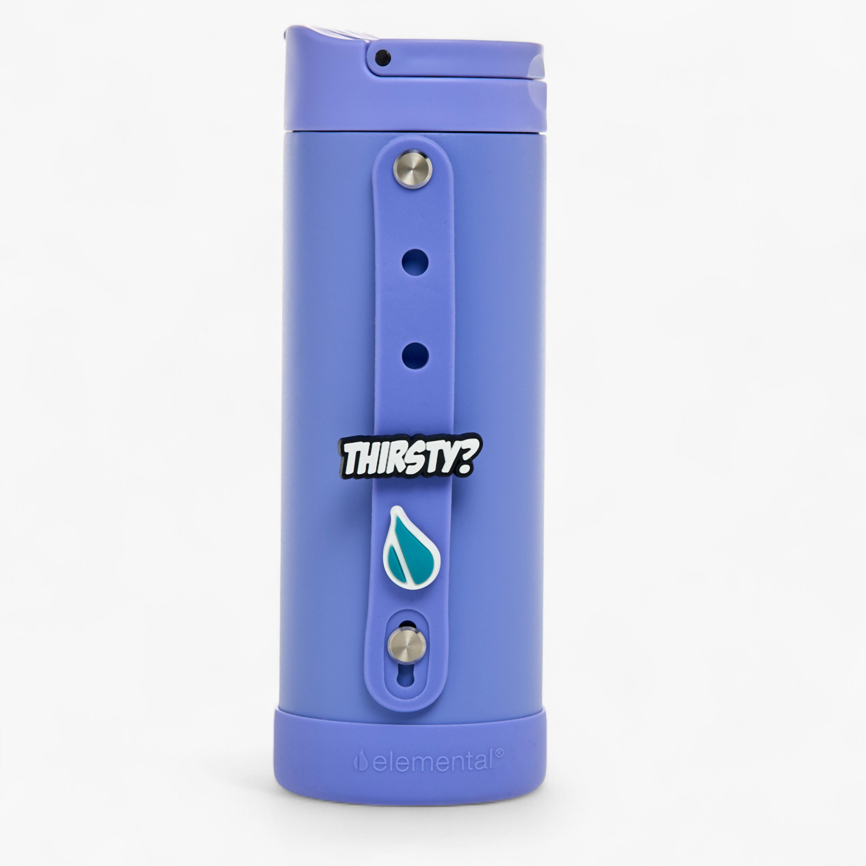 قارورة مياه ستانلس ستيل سادة عازلة للحرارة بمقبض ودلاية - 414 مل-school-waterbottles-image-1