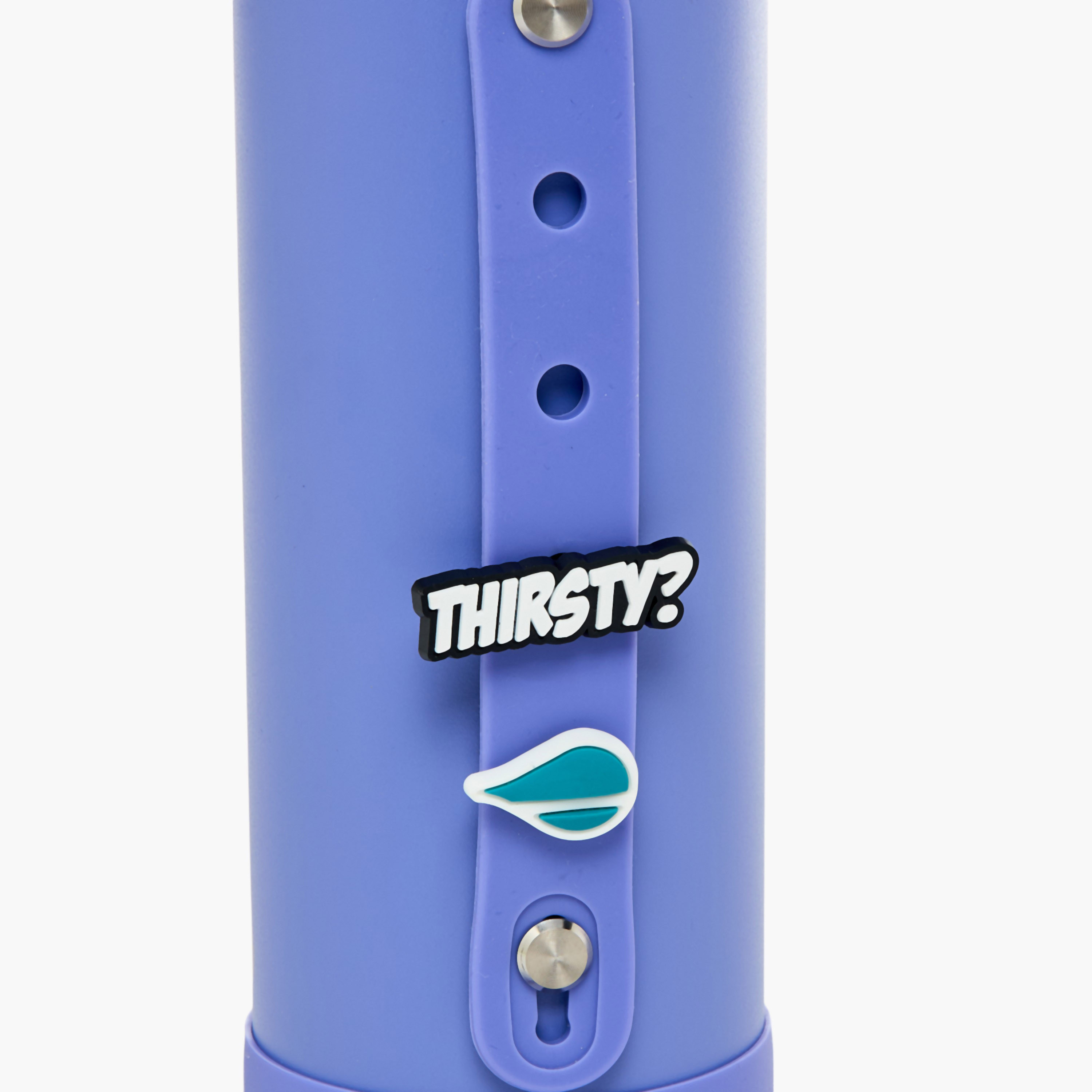 قارورة مياه ستانلس ستيل سادة عازلة للحرارة بمقبض ودلاية - 414 مل-school-waterbottles-image-3