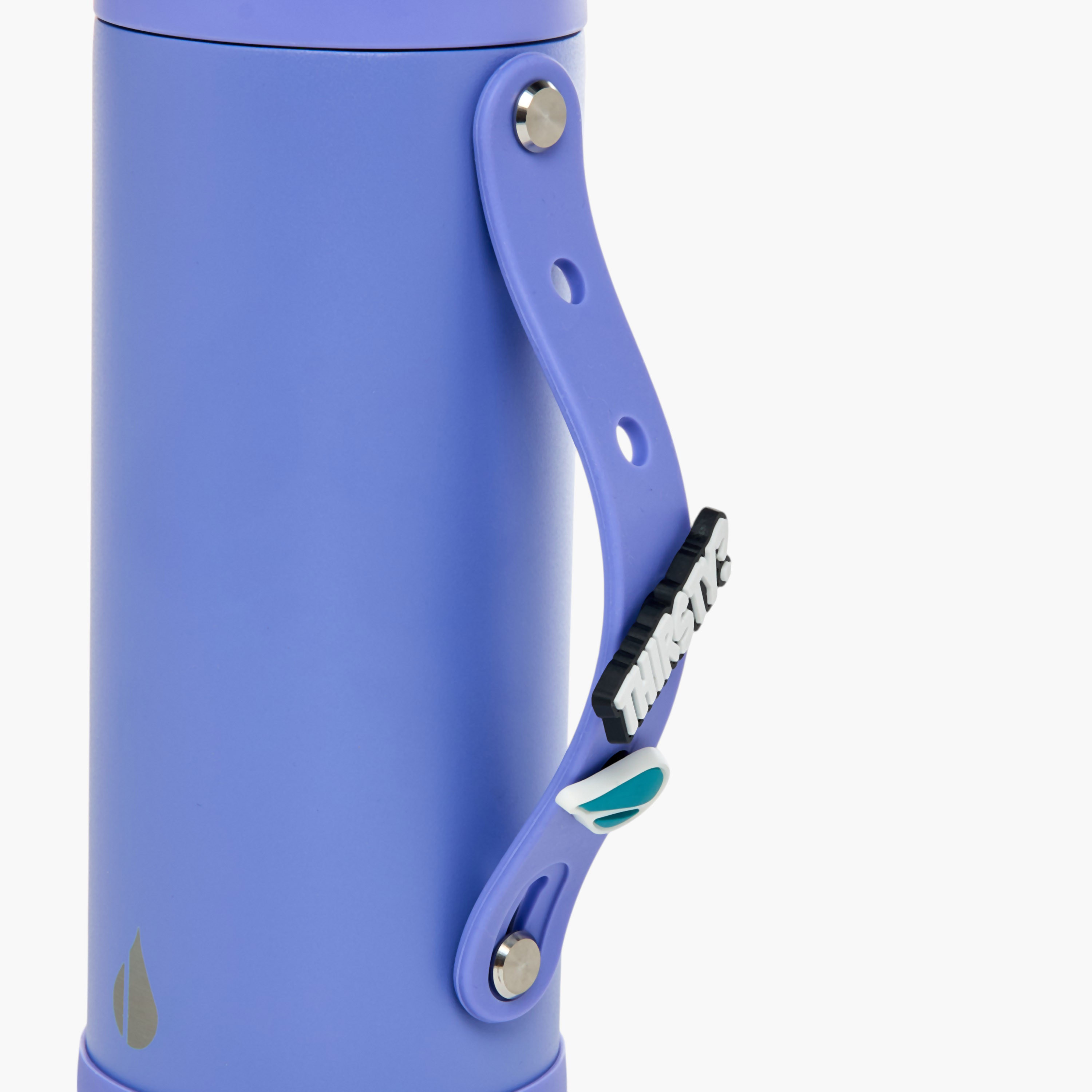 قارورة مياه ستانلس ستيل سادة عازلة للحرارة بمقبض ودلاية - 414 مل-school-waterbottles-image-4