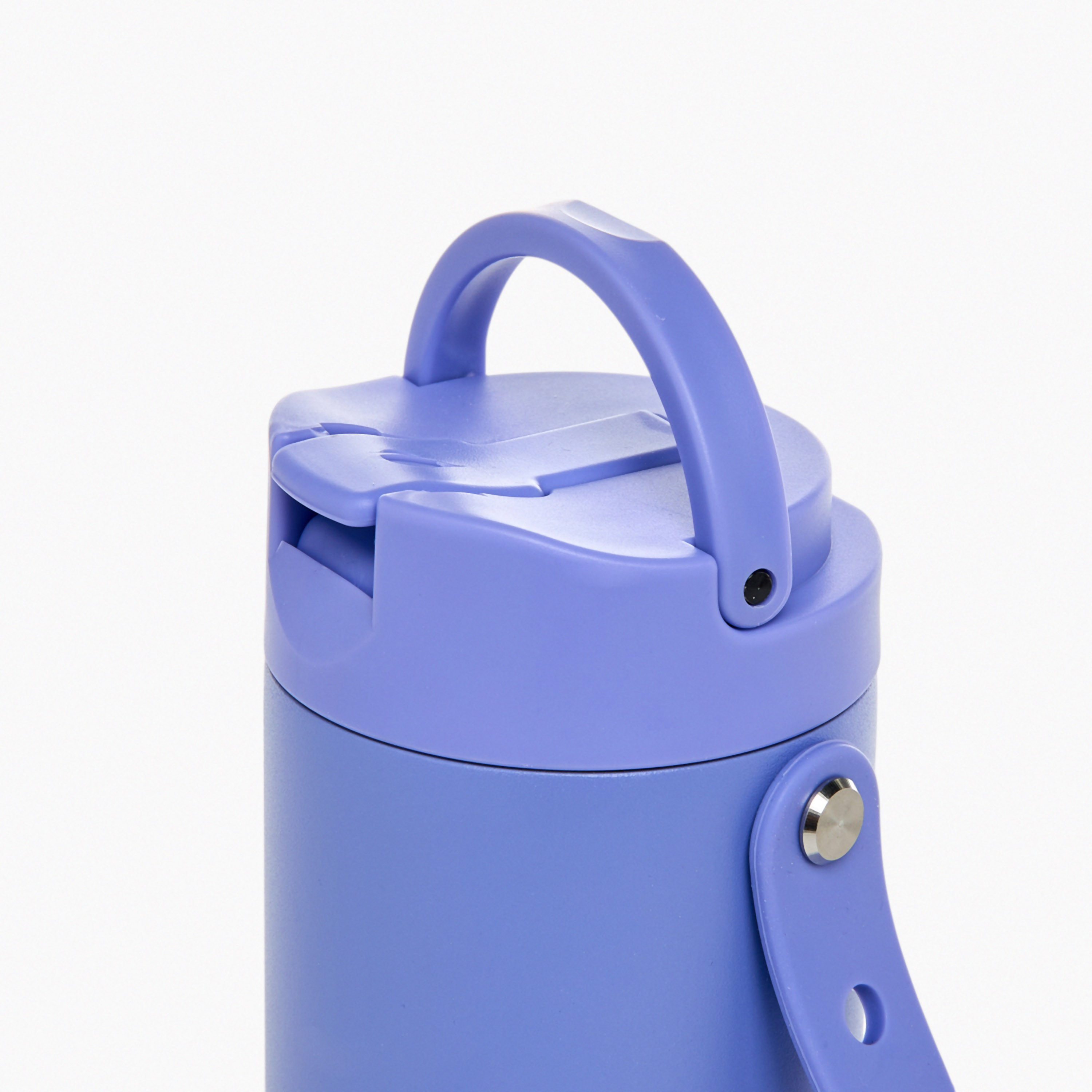 قارورة مياه ستانلس ستيل سادة عازلة للحرارة بمقبض ودلاية - 414 مل-school-waterbottles-image-5