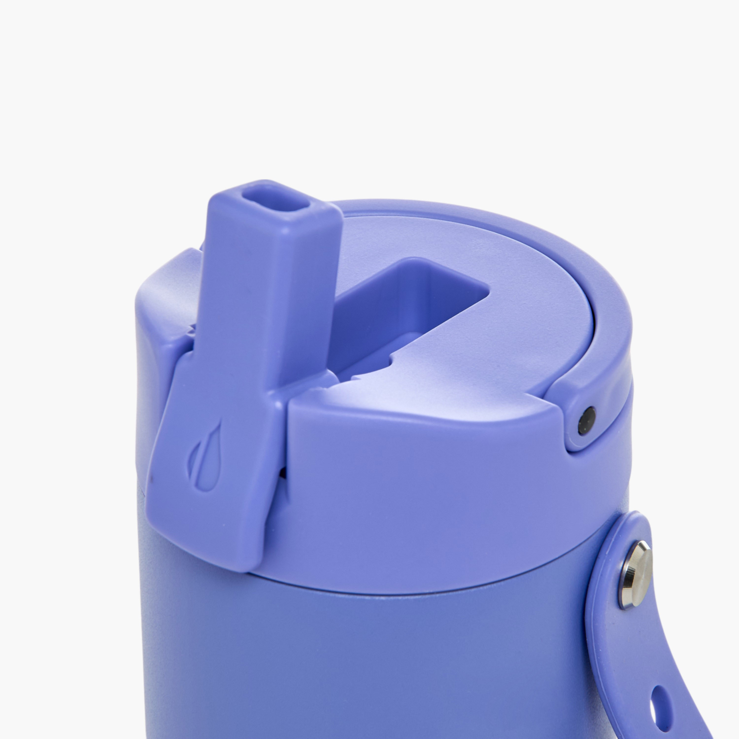 قارورة مياه ستانلس ستيل سادة عازلة للحرارة بمقبض ودلاية - 414 مل-school-waterbottles-image-6