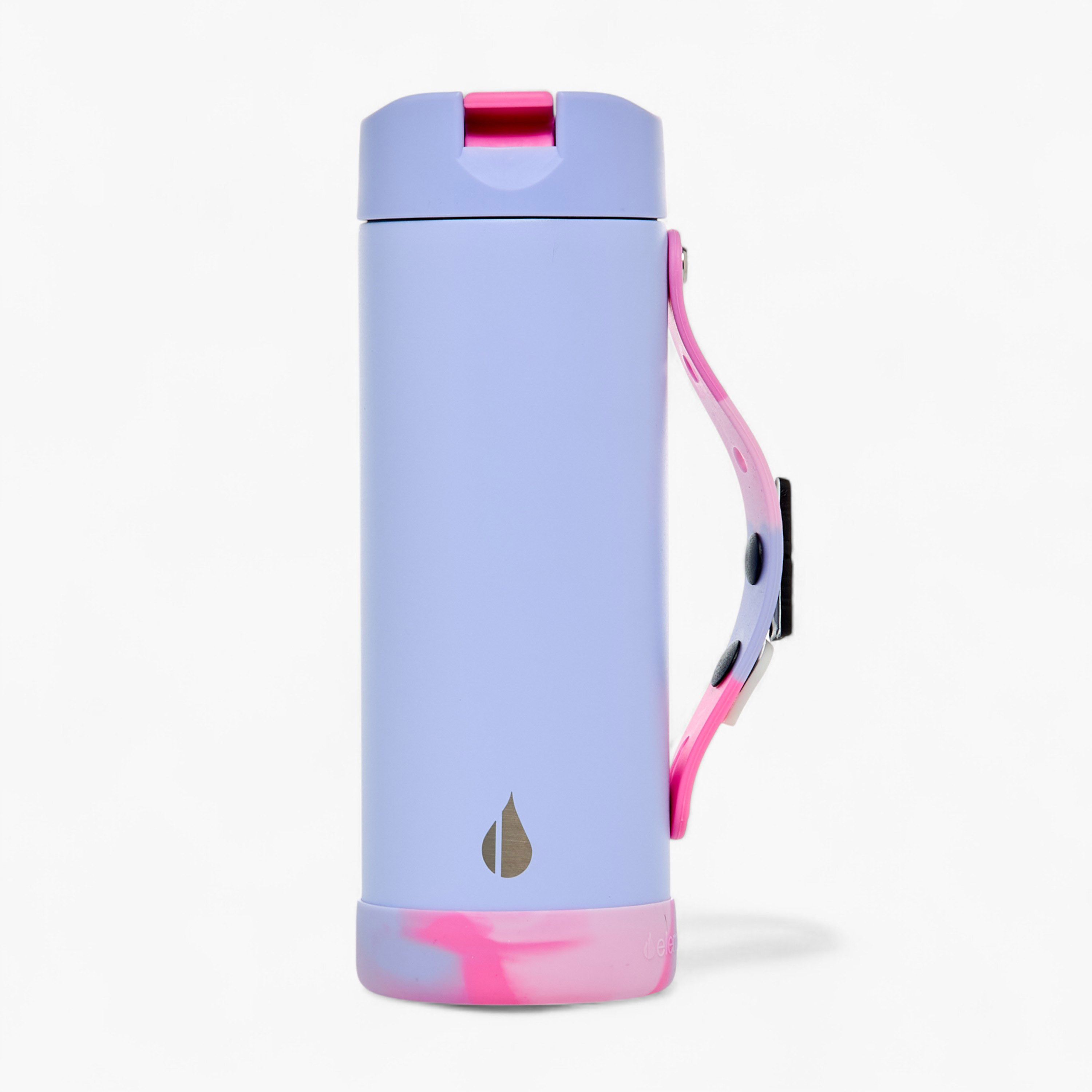 Solid Stainless Steel Insulated Water Bottle with Strap and Charm - 414 ml-school-waterbottles-image-3