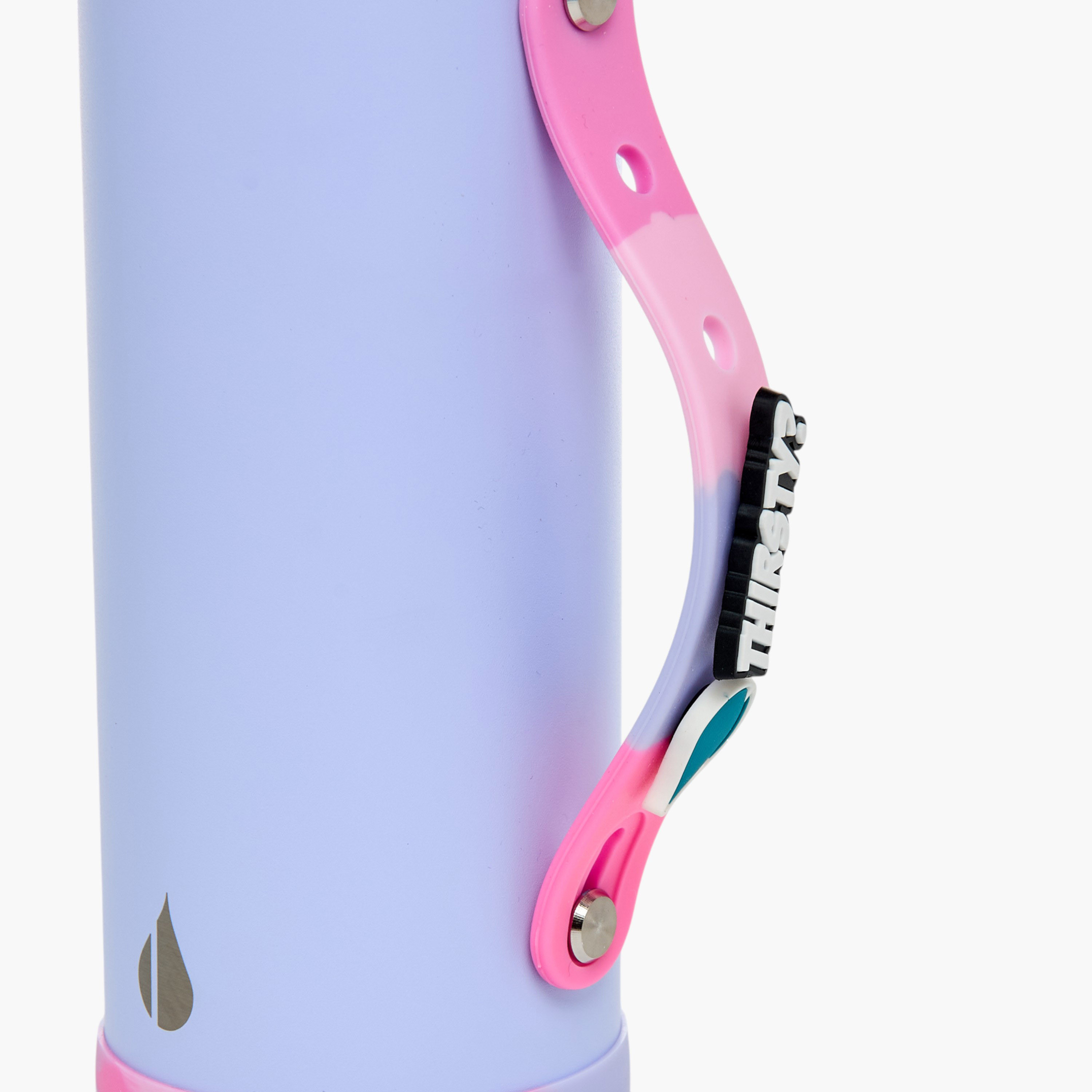 Solid Stainless Steel Insulated Water Bottle with Strap and Charm - 414 ml-school-waterbottles-image-4