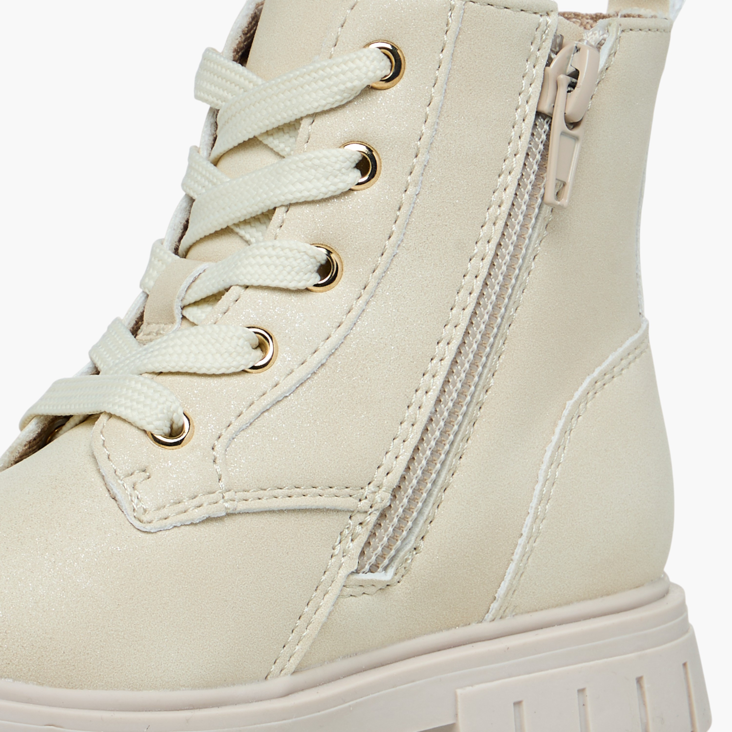 Juniors Butterfly Embellished High Cut Boots with Zip Closure-girls-shoes-boots-image-4