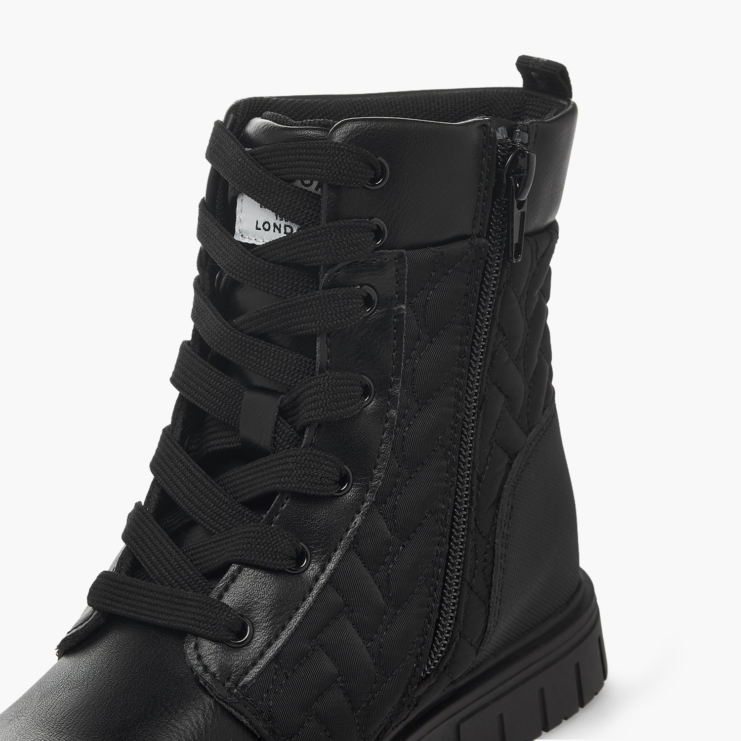 Lee Cooper Girls Quilted Lace-Up Ankle Boots-girls-shoes-boots-image-4