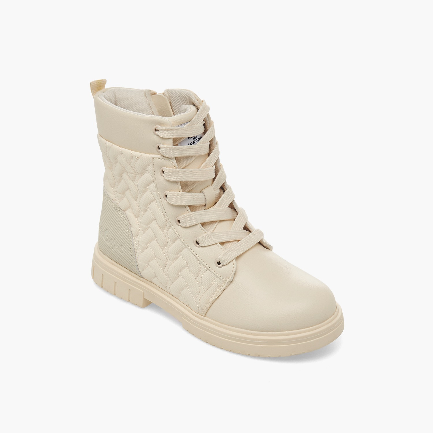 Lee Cooper Girls Quilted Lace-Up Ankle Boots-girls-shoes-boots-image-2