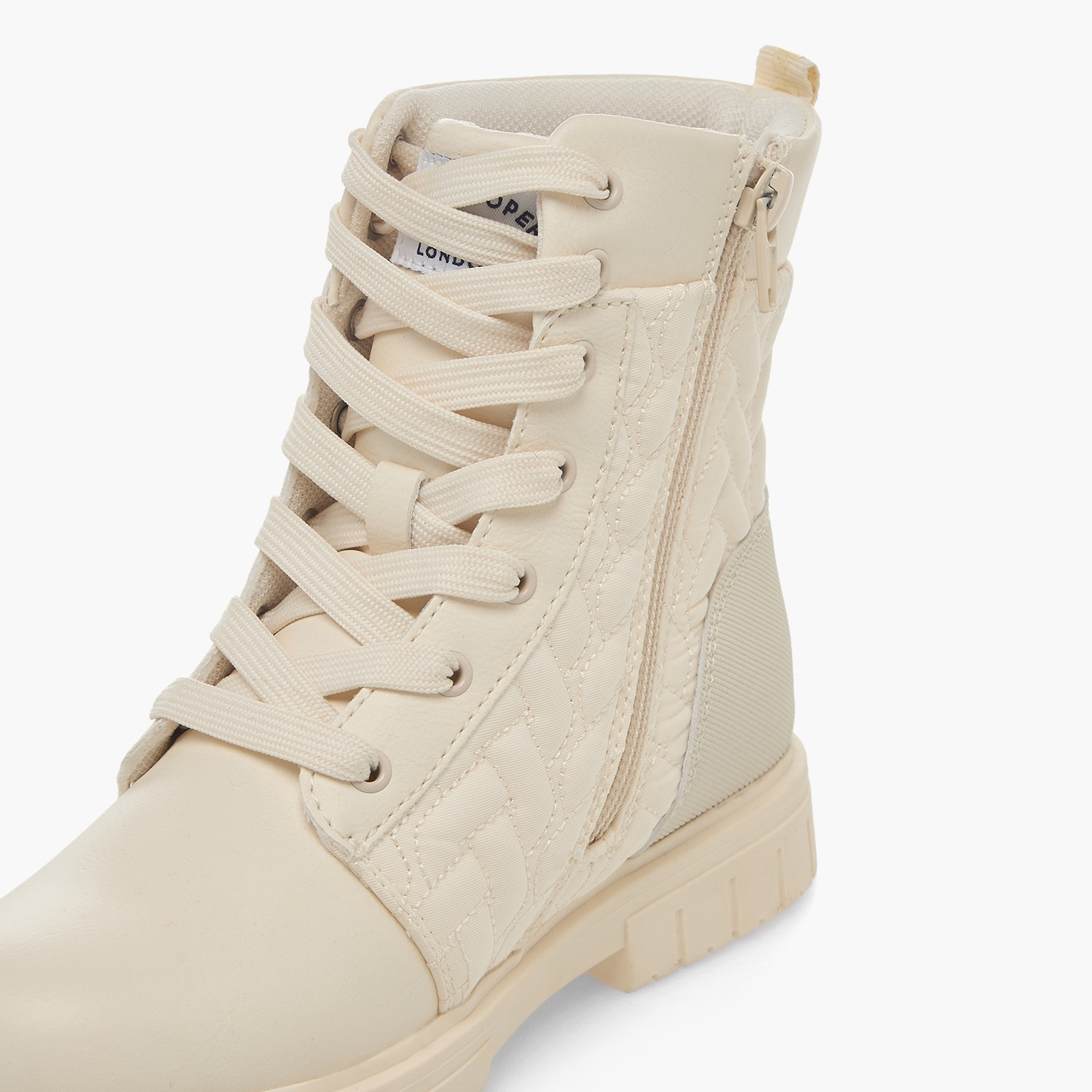 Lee Cooper Girls Quilted Lace-Up Ankle Boots-girls-shoes-boots-image-4