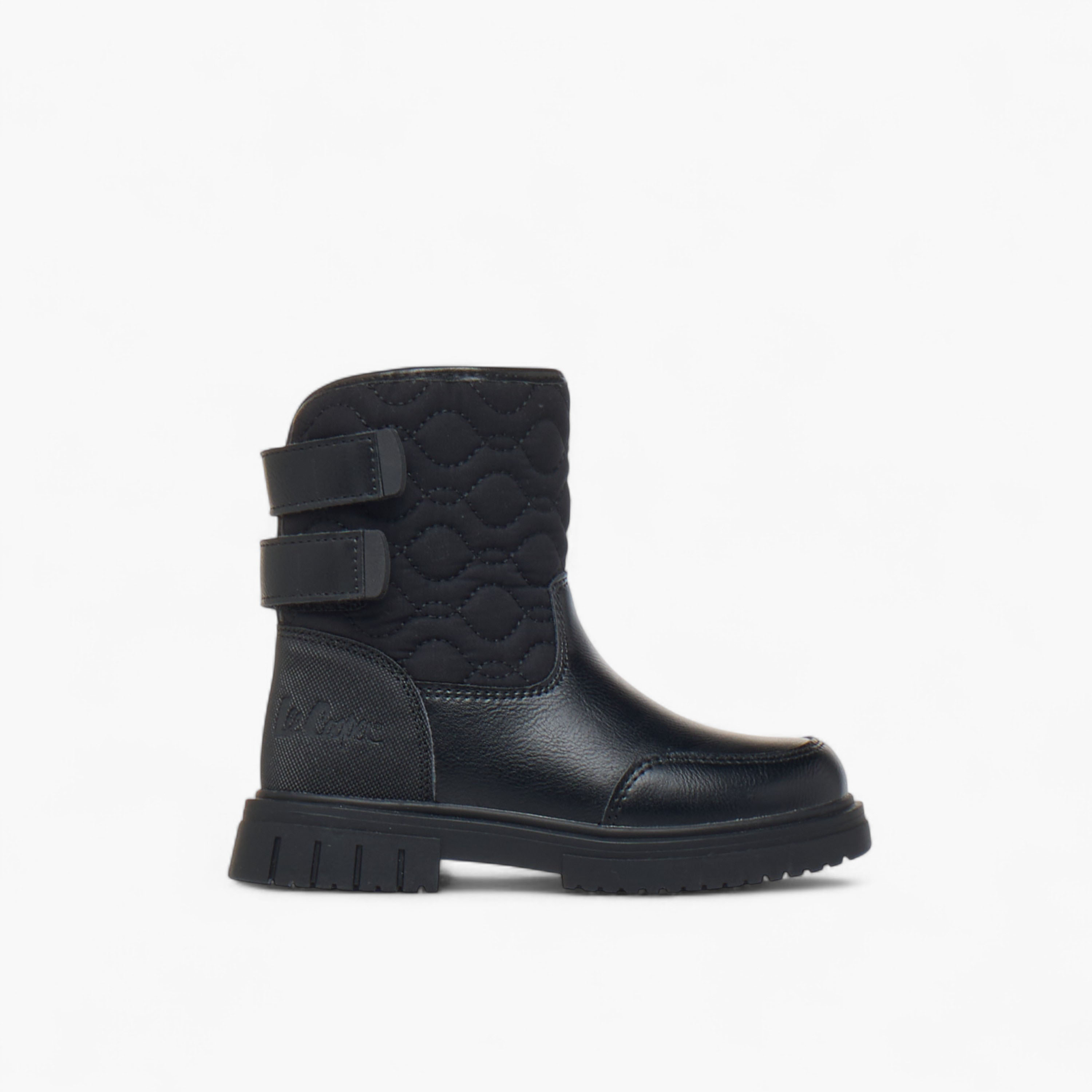 Lee Cooper Girls' Quilted Ankle Boots with Hook and Loop Closure-girls-shoes-boots-image-3