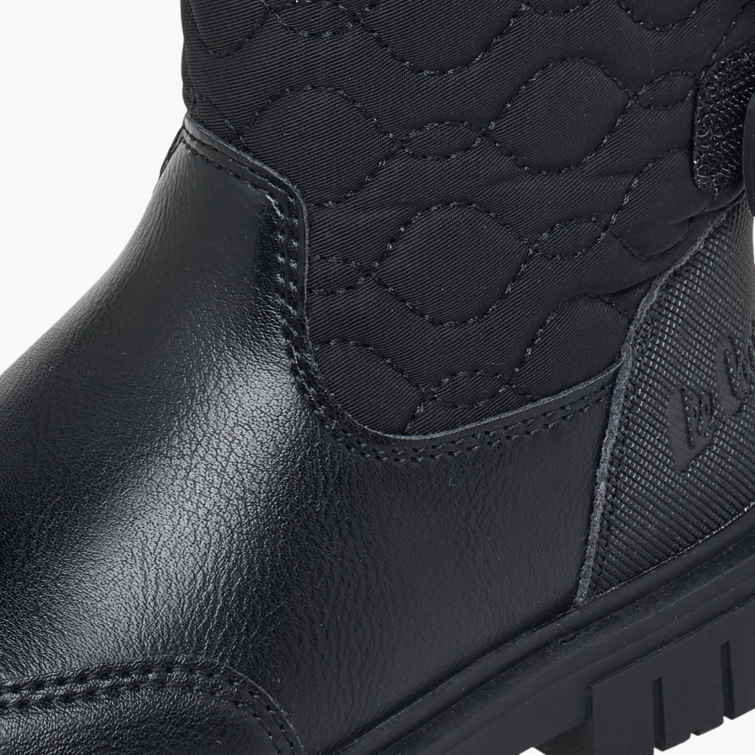Lee Cooper Girls' Quilted Ankle Boots with Hook and Loop Closure-girls-shoes-boots-image-4