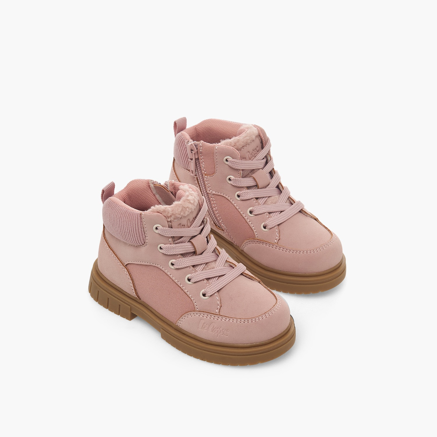 Lee Cooper Girls Faux Fur Trim Ankle Boots-girls-shoes-boots-image-1