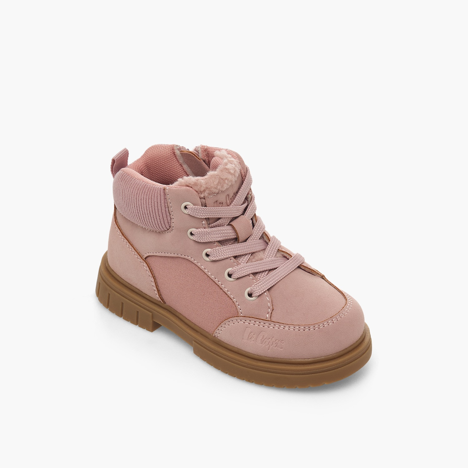 Lee Cooper Girls Faux Fur Trim Ankle Boots-girls-shoes-boots-image-2