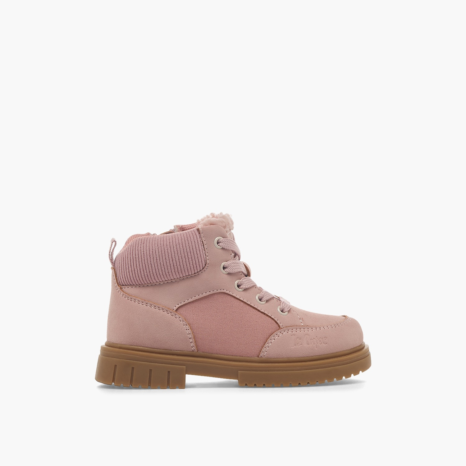 Lee Cooper Girls Faux Fur Trim Ankle Boots-girls-shoes-boots-image-3
