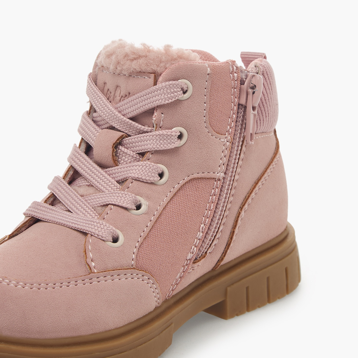 Lee Cooper Girls Faux Fur Trim Ankle Boots-girls-shoes-boots-image-4