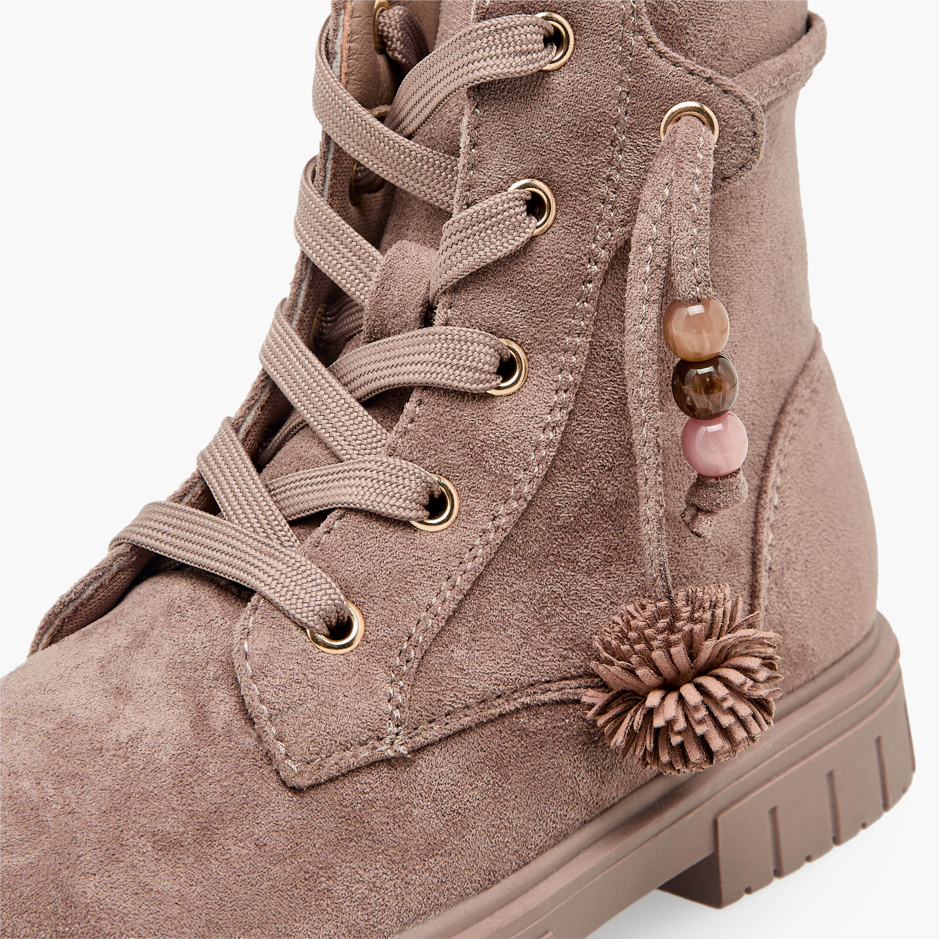 حذاء كاحل بارز الملمس للفتيات برباط من ليتل ميسي-girls-shoes-boots-image-4